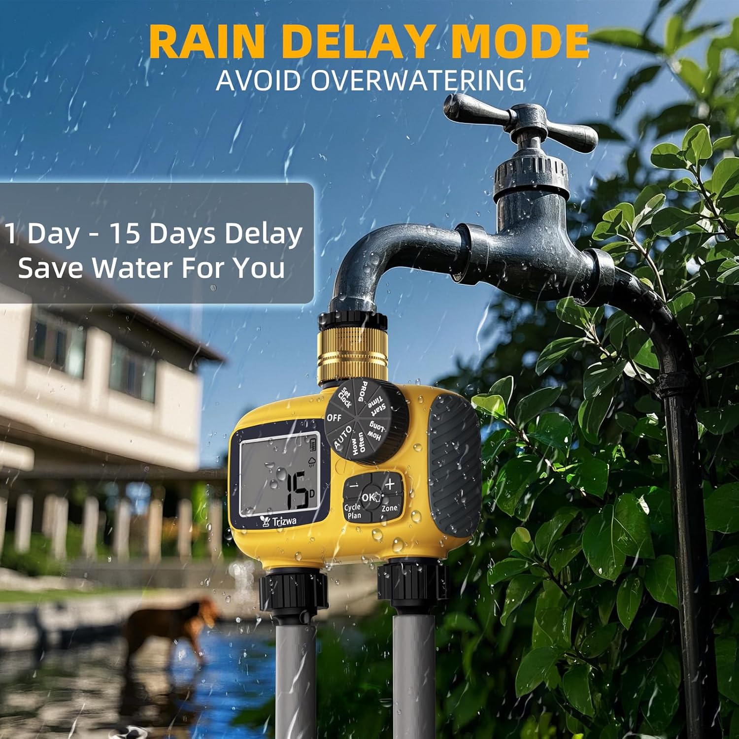 Thumbnail 6 de TRJZWA computer per irrigazione digitale con 2 uscite e timer programmabile (ingresso in ottone, IP55)
