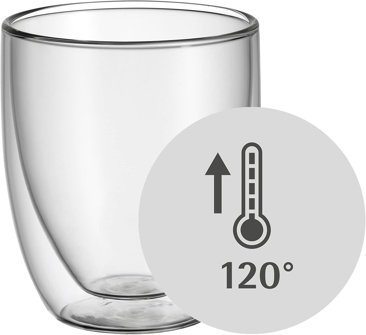 Thumbnail 4 de WMF Kult doppelwandige Cappuccino Gläser Set 6-teilig – 250 ml, schwebender Effekt, Thermogläser