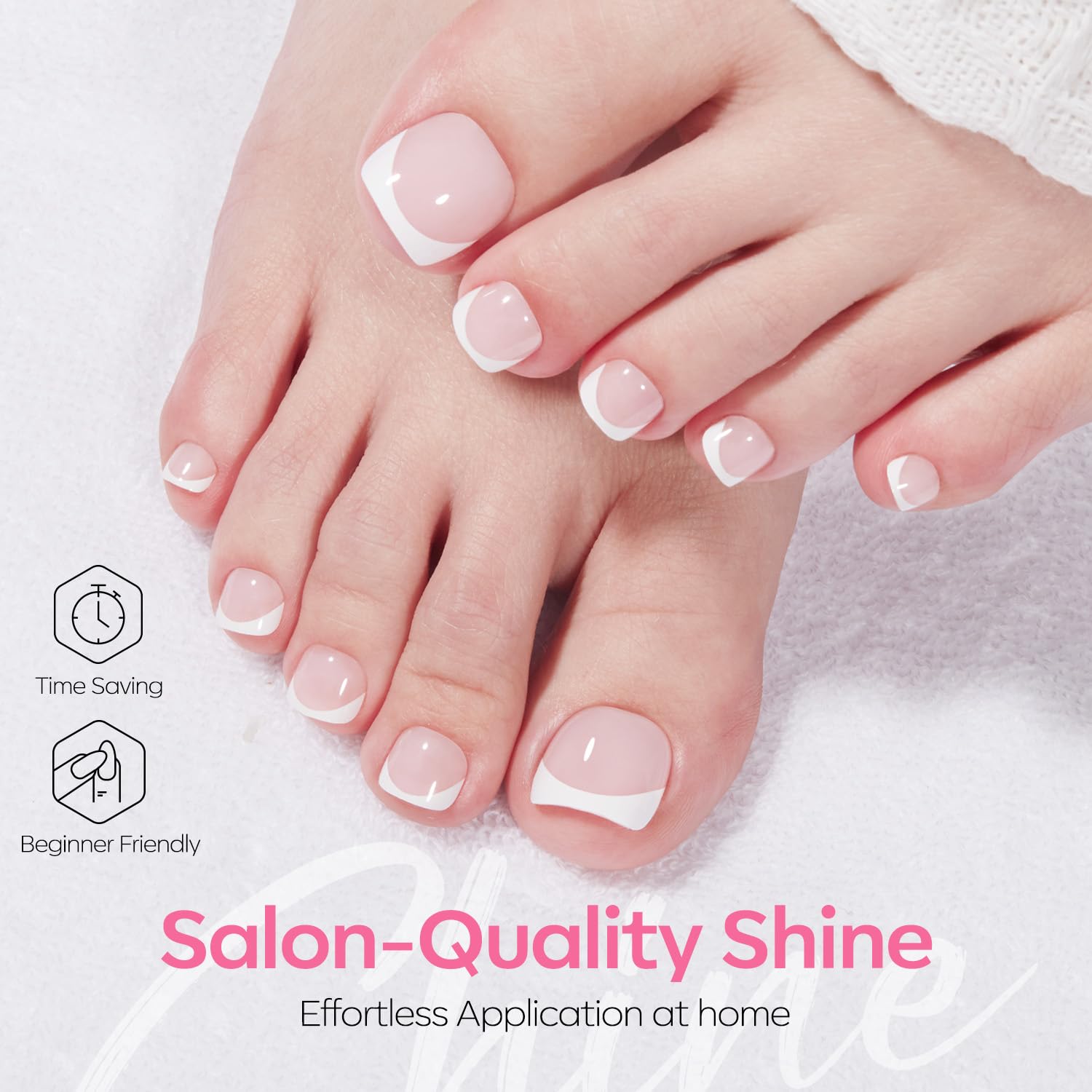 Detalle 2 de Modelones Press-On Toenails, 36-Piece Set