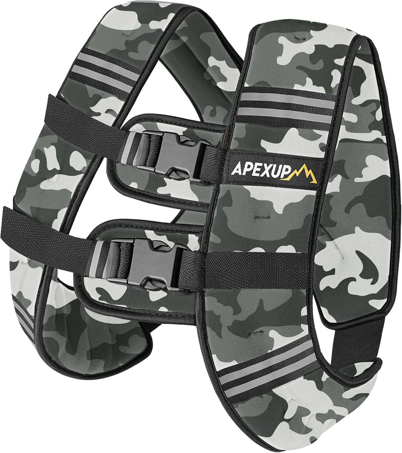 Detalle de APEXUP 15 lb Weighted Vest for Running and Strength Training, Gray Camo