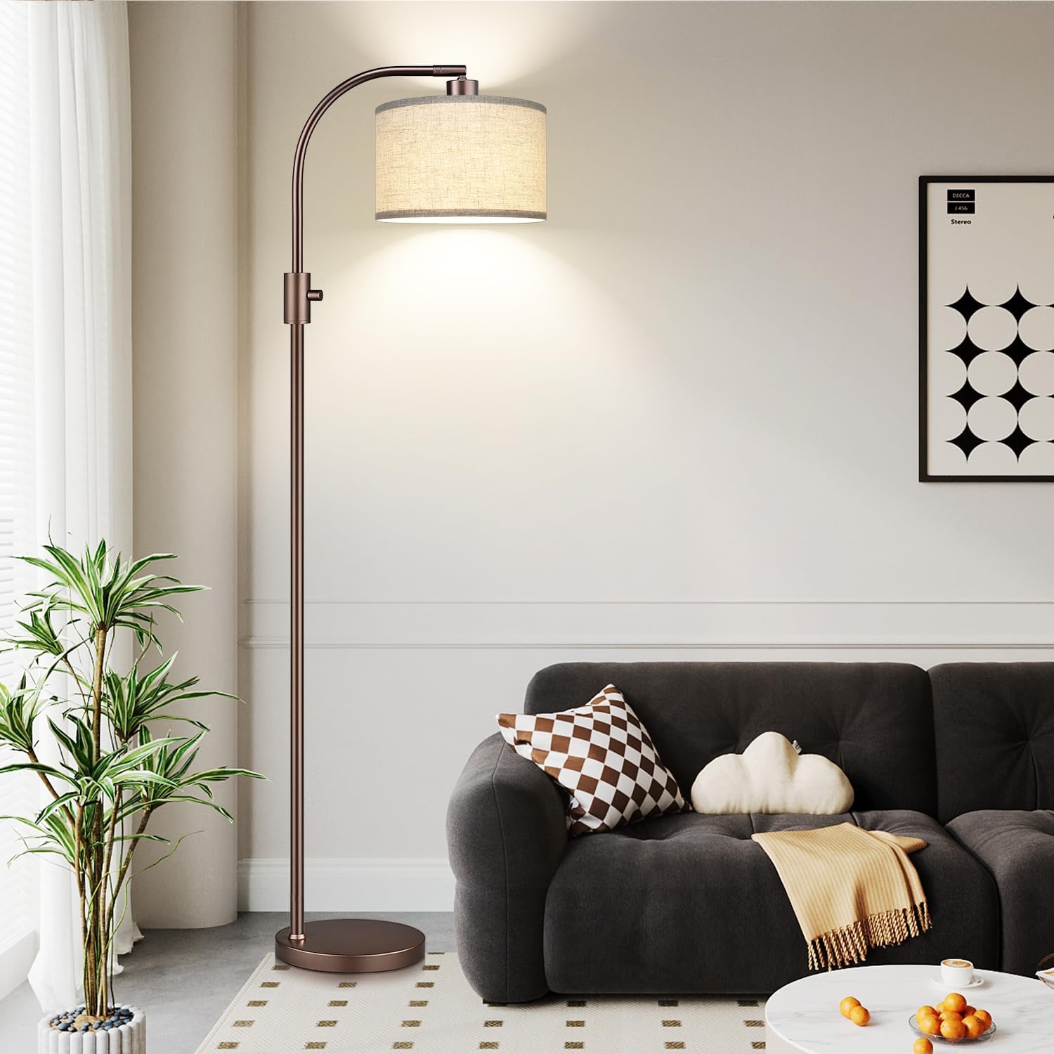 Thumbnail 6 de Nintiue Dimmable Floor Lamp with Linen Shade
