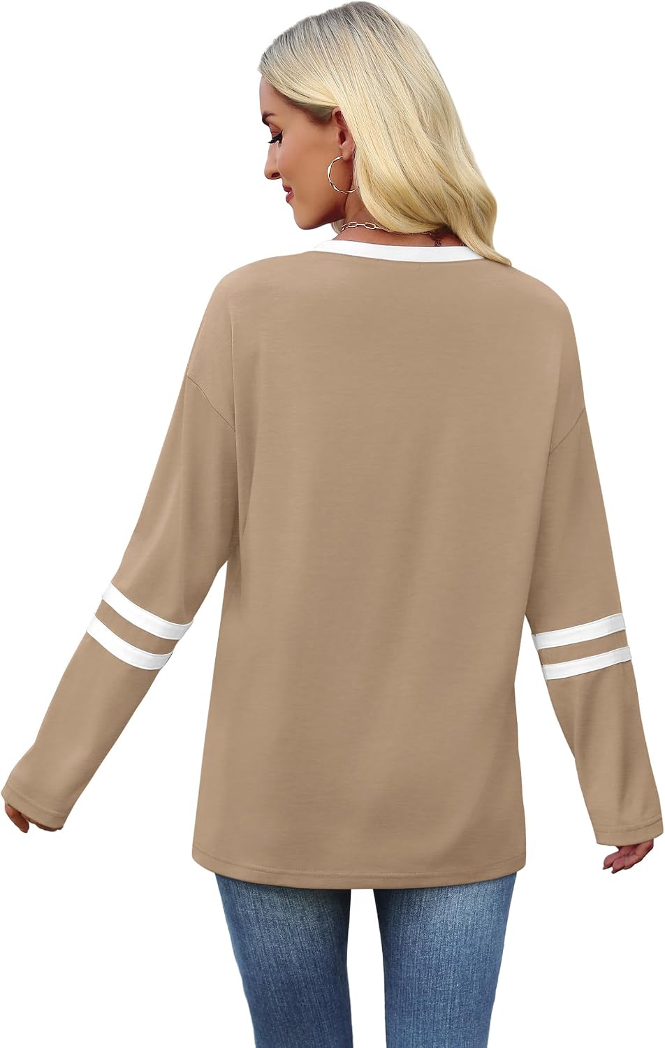 Detalle 2 de SAMPEEL Long Sleeve Shirts Color Block tops