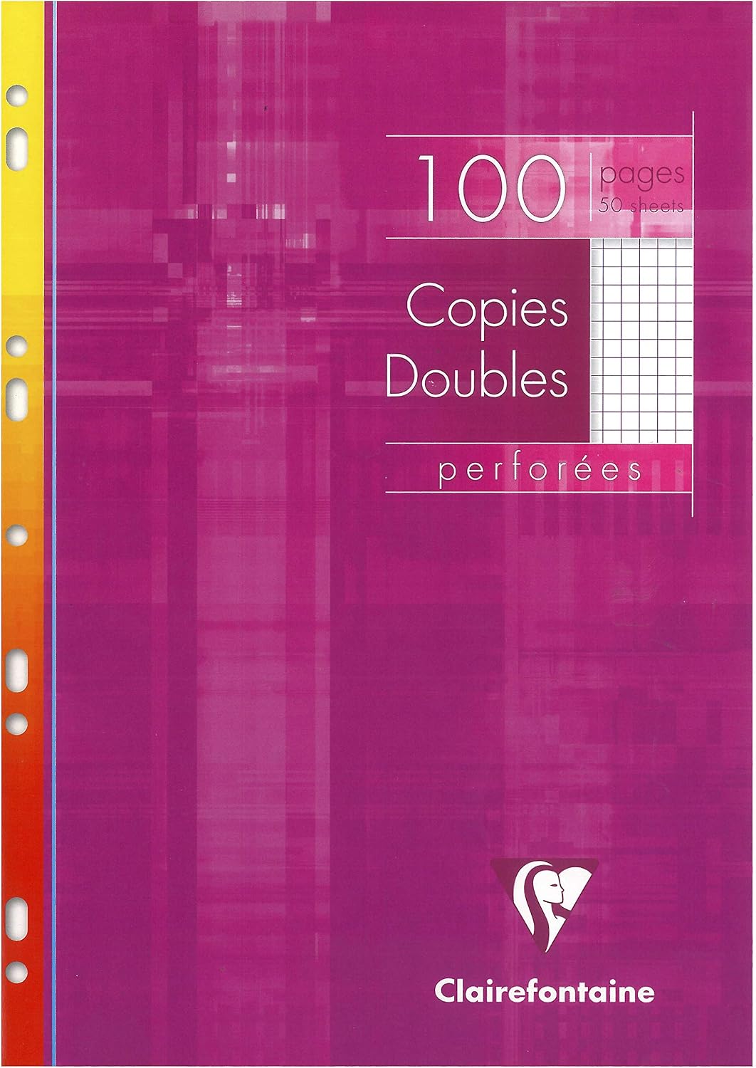 Detalle 2 de Clairefontaine Copies Doubles Perforees S/Etui 21x29,7 100p Seyes