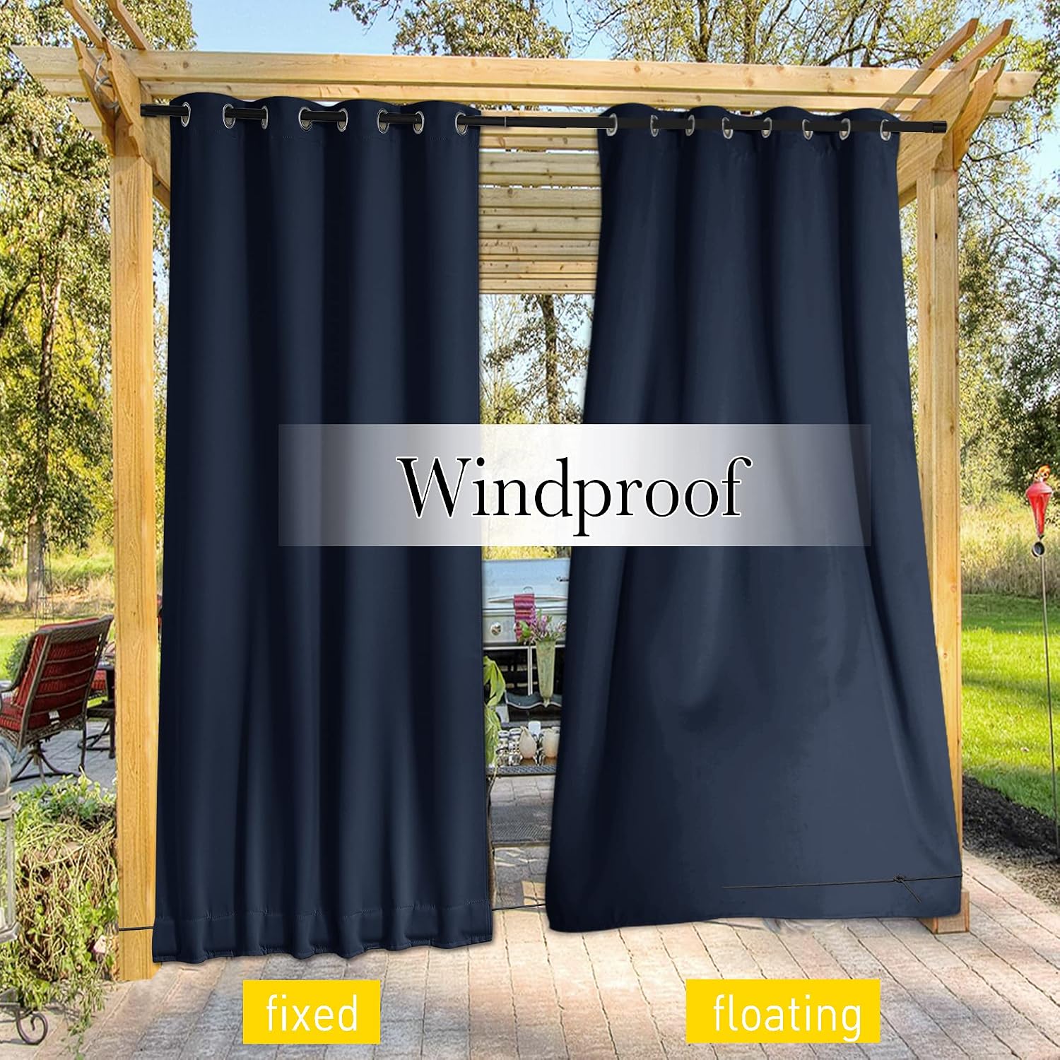 Thumbnail 6 de NICETOWN Outdoor Curtains, 52 x 108 inches