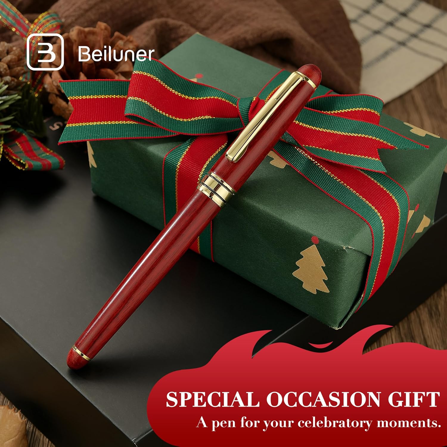 Detalle 1 de BEILUNER Rollerball Pen Set, Rosewood
