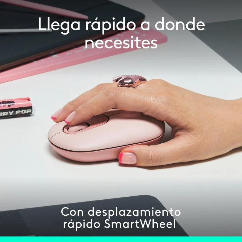 Detalle 2 de Logitech Pop Mouse Ratón inalámbrico compacto con emojis personalizables