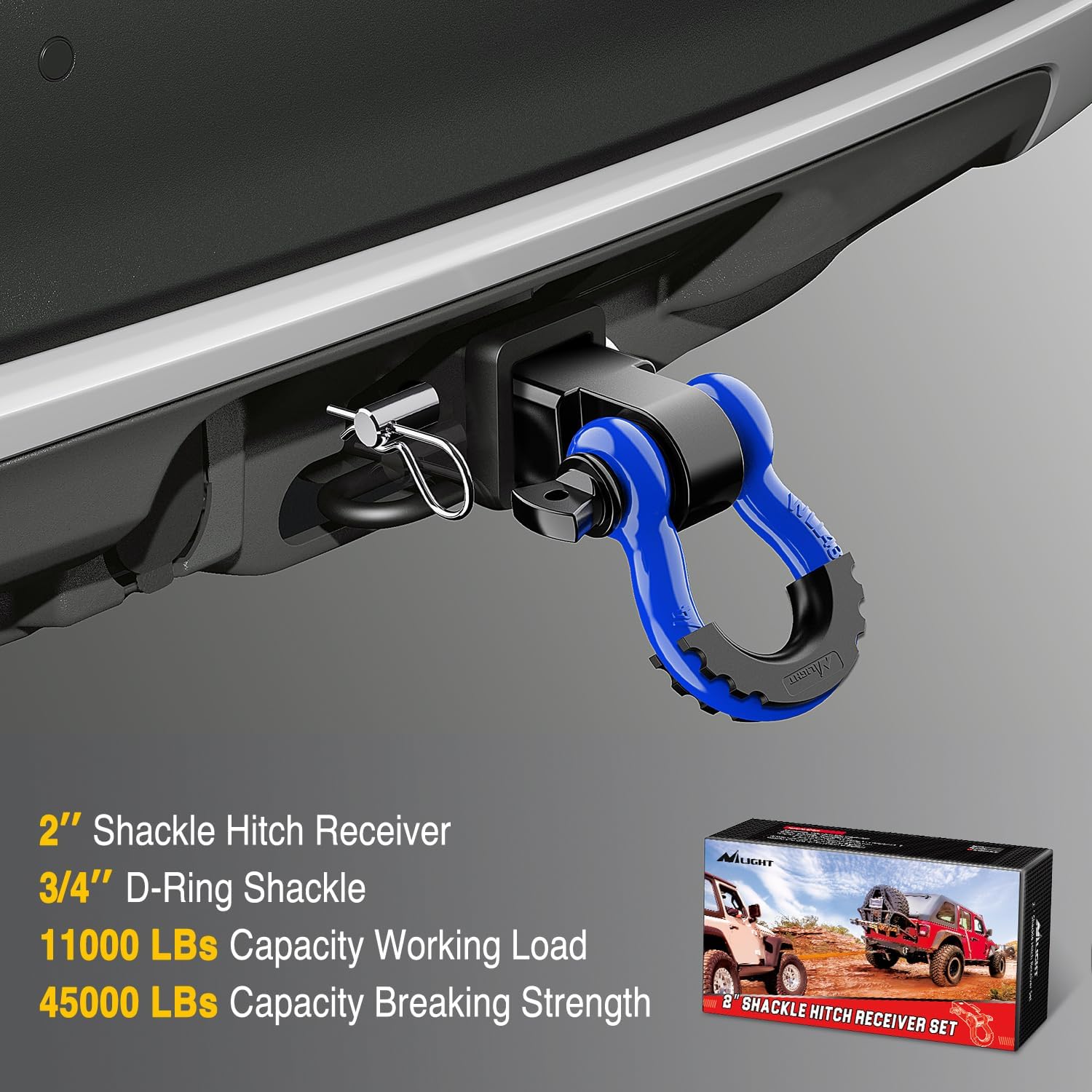 Detalle 2 de Nilight Shackle Hitch Receiver 2-Inch