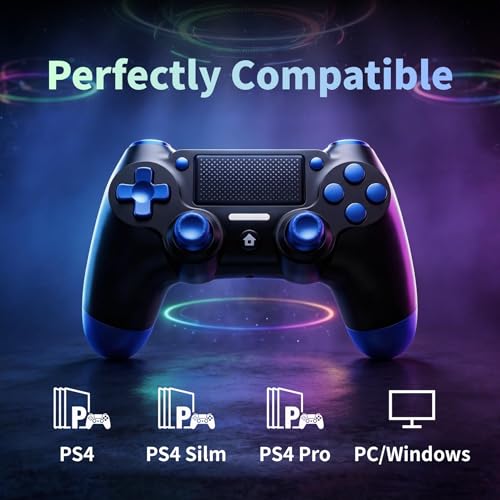 Thumbnail 6 de Mando Inalámbrico BJXOZ para PS4/PC: precisión, vibración y panel táctil con audio de 3,5 mm