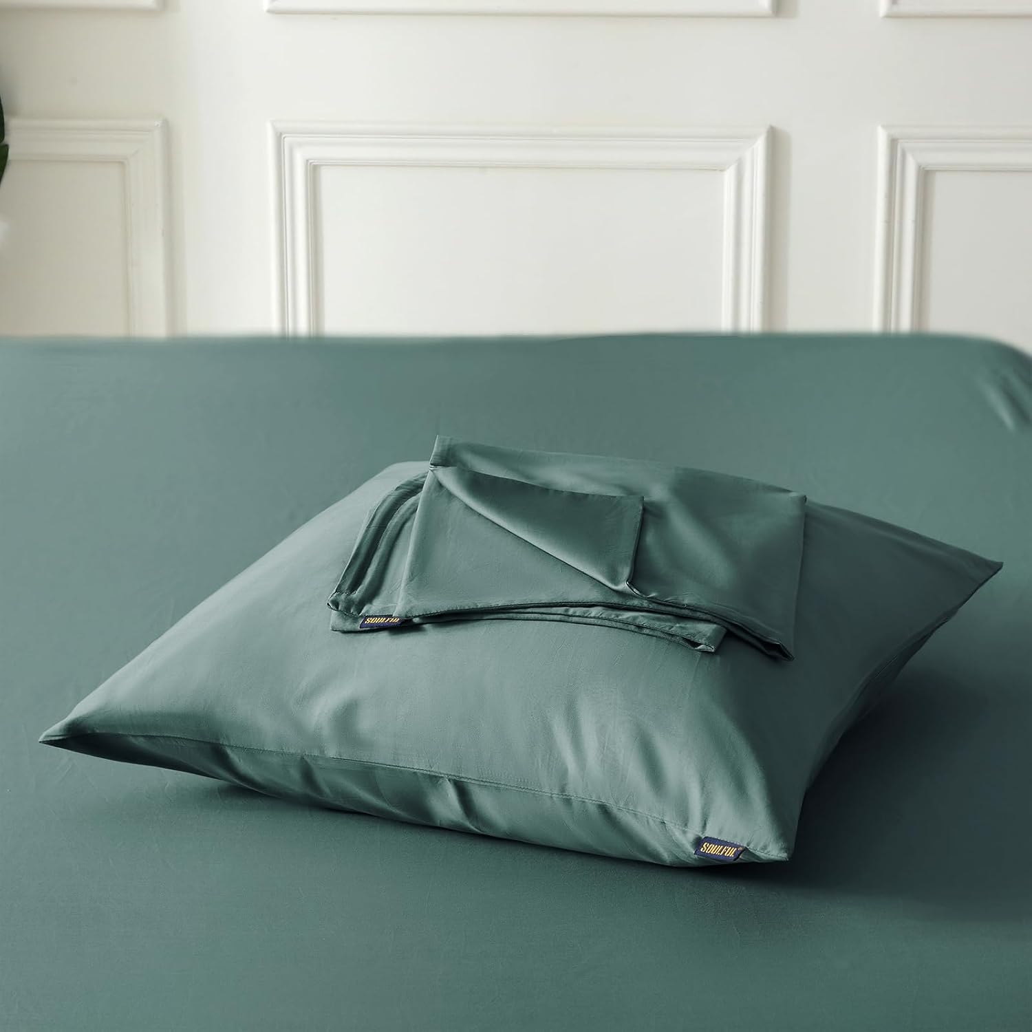 Detalle 2 de SOULFUL Satin Kissenbezug 40x80, 2-teilig