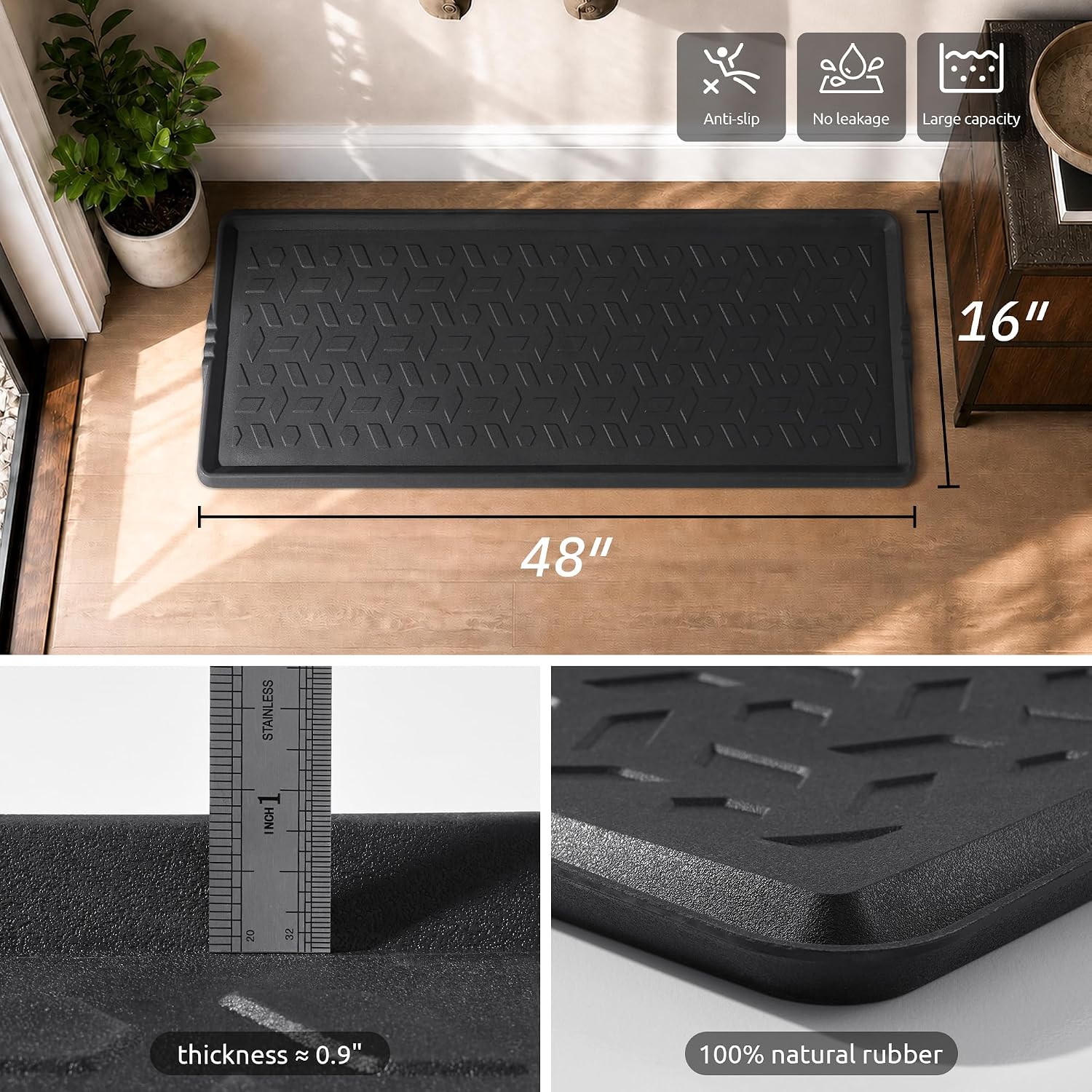 Detalle 2 de Montvoo Rubber Boot Tray 40 x 120 cm