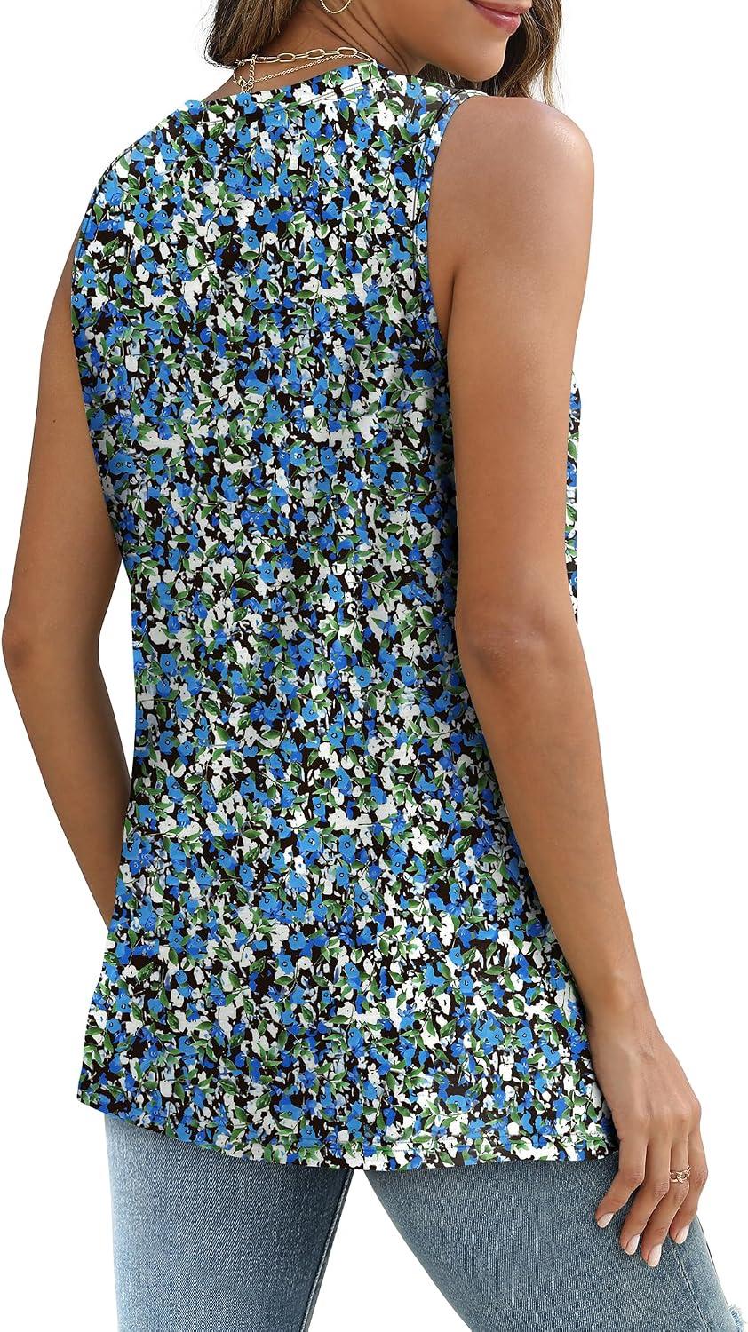 Detalle de Sampeel Women's Eyelet Tank Top: Loose, Casual Summer Essential