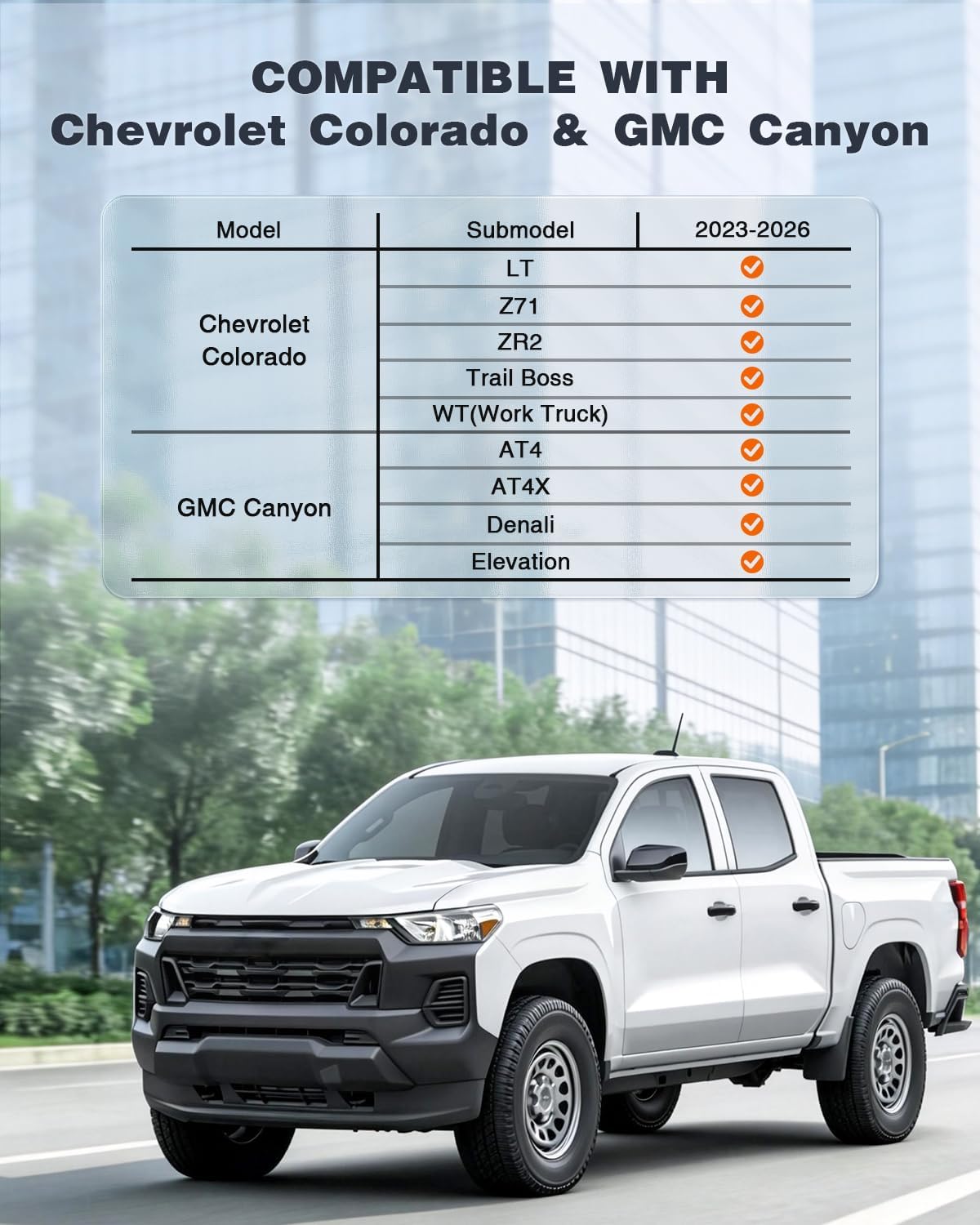 Thumbnail 1 de Vantio All-Weather Floor Mats for 2023–2026 Chevy Colorado / GMC Canyon Crew Cab — Custom Fit TPE with Door Sill Protection