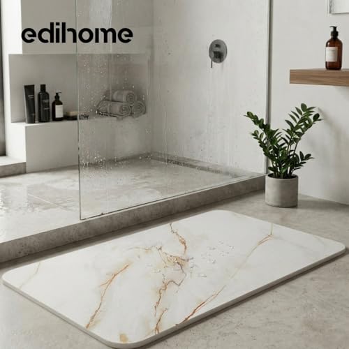 Thumbnail 9 de edihome Alfombra Diatomita Baño 40x60 cm Calacatta Gold: secado rápido, antideslizante y absorbente