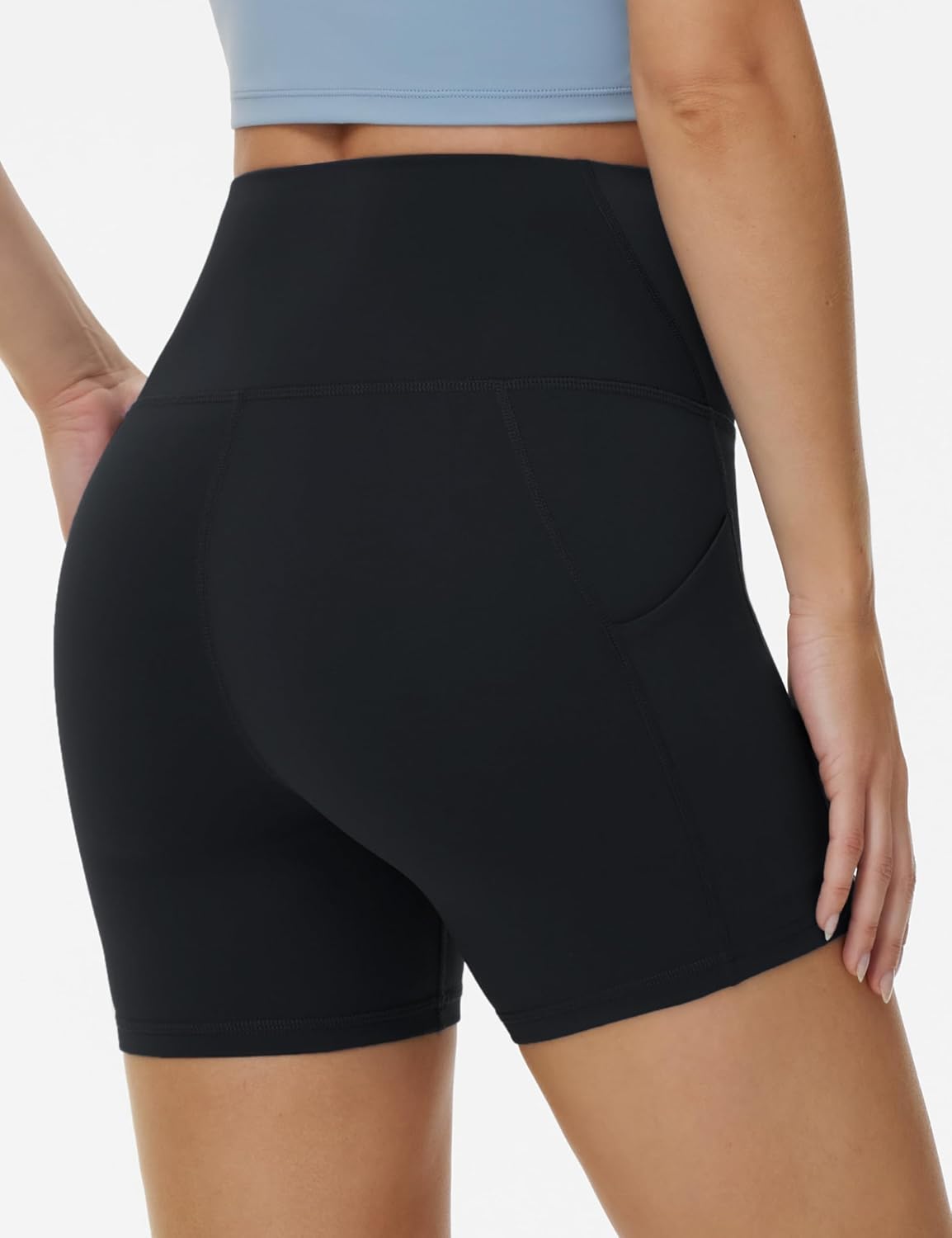Detalle 2 de THE GYM PEOPLE Short yoga taille haute 12,7 cm