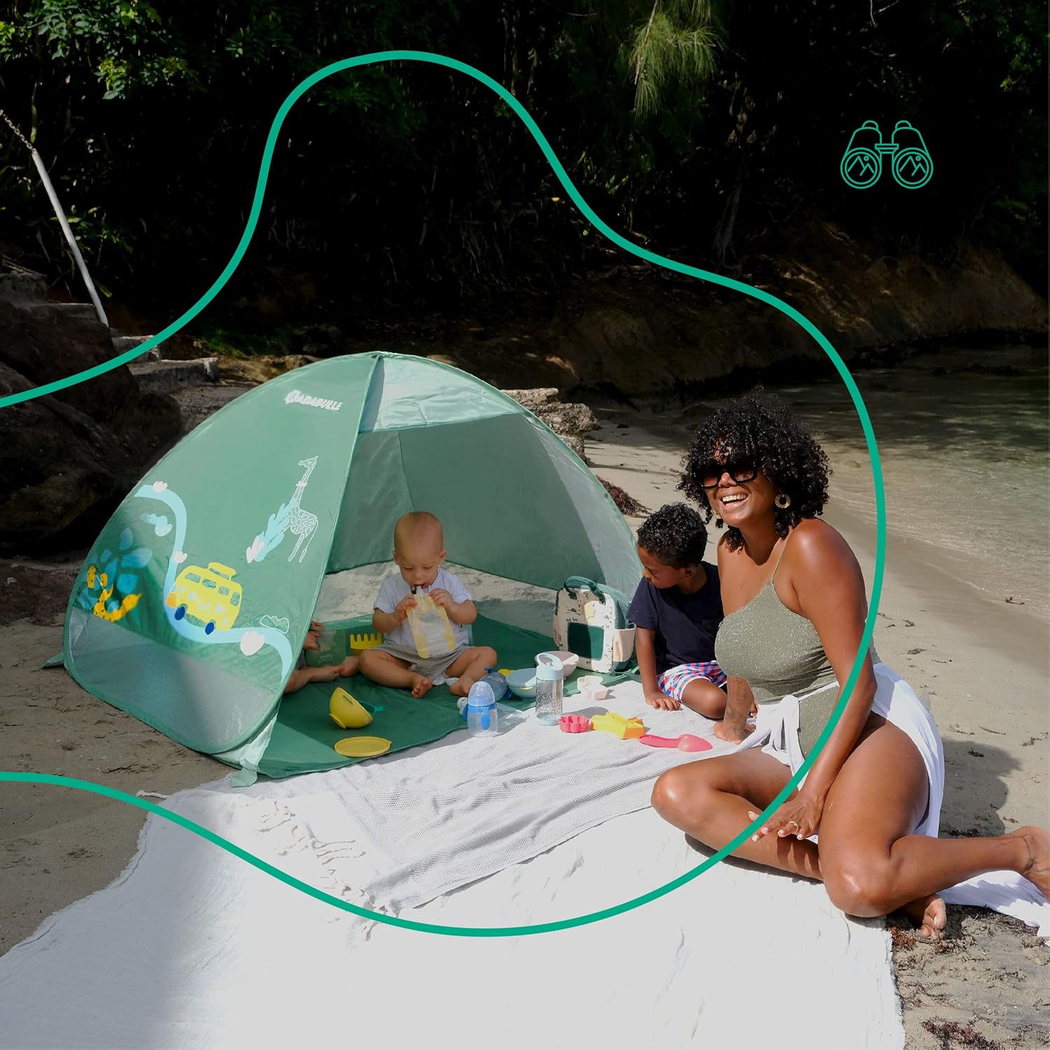Thumbnail 6 de Badabulle Tenda di protezione UV SPF50+ Pop-Up: grande tenda anti-UV per spiaggia e giardino