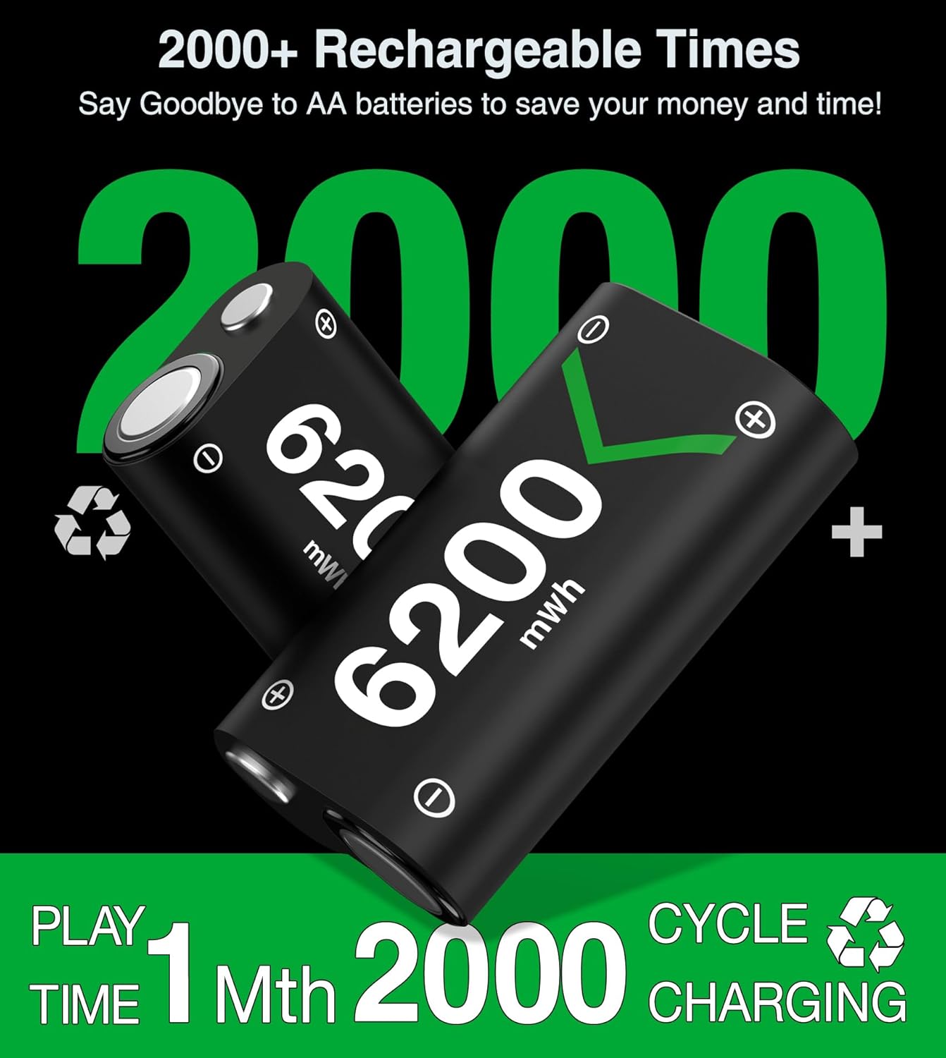 Thumbnail 5 de HEYLICOOL Q08 6200mWh rechargeable battery pack for Xbox controllers