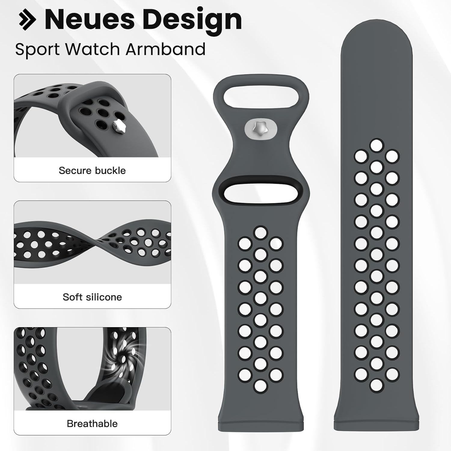 Thumbnail 1 de Yoohoo Silicone Bands for Fitbit Versa 3 4 Sense