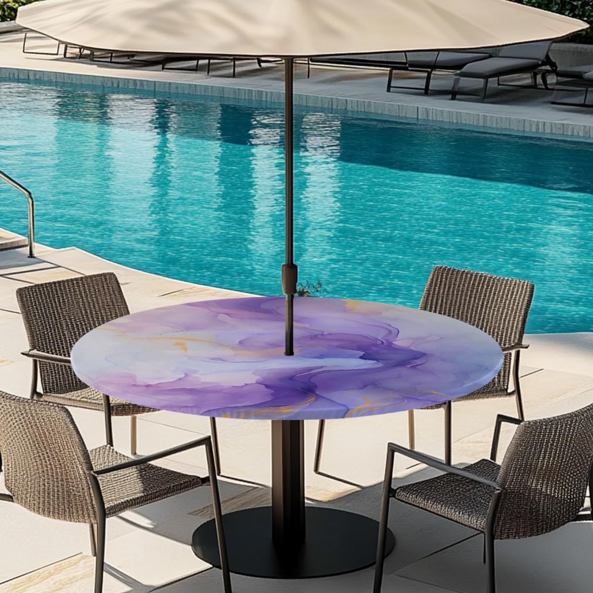 Thumbnail 6 de UOYO Round Outdoor Tablecloth, 45–56 in