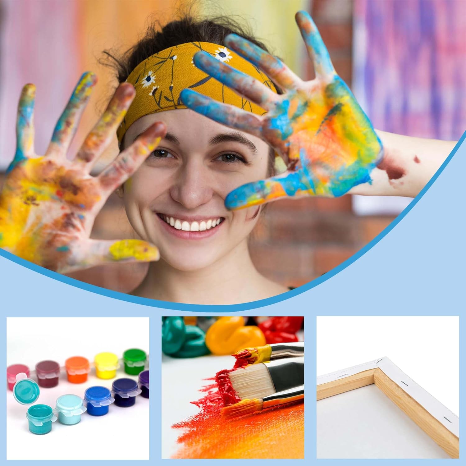 Thumbnail 6 de Reofrey Framed Paint by Numbers Kit for Adults & Beginners (20x30cm) — Canvas Deer Animals