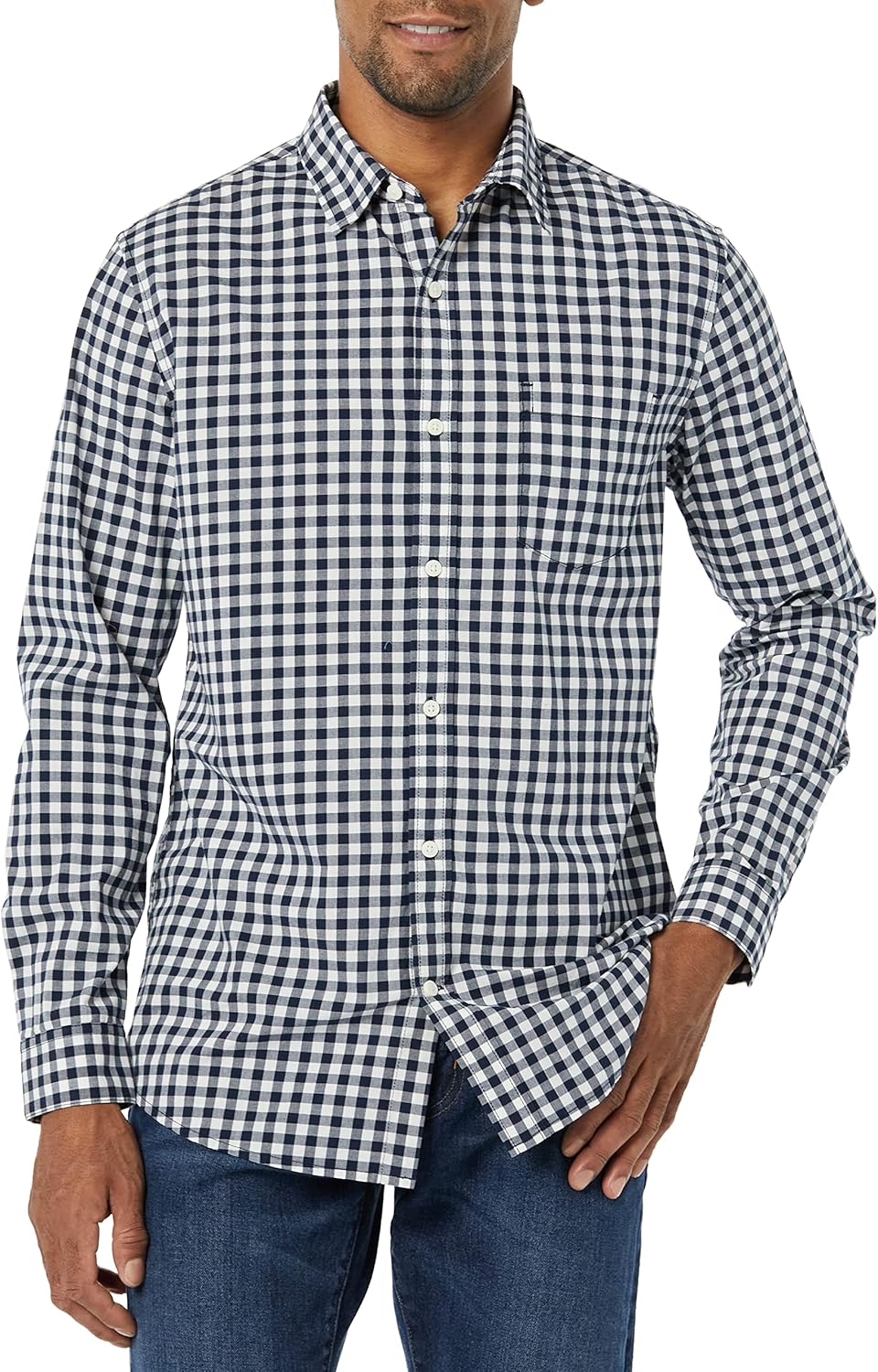 Thumbnail 6 de Amazon Essentials Herren Langärmliges Hemd aus Stretch-Popeline, Slim Fit