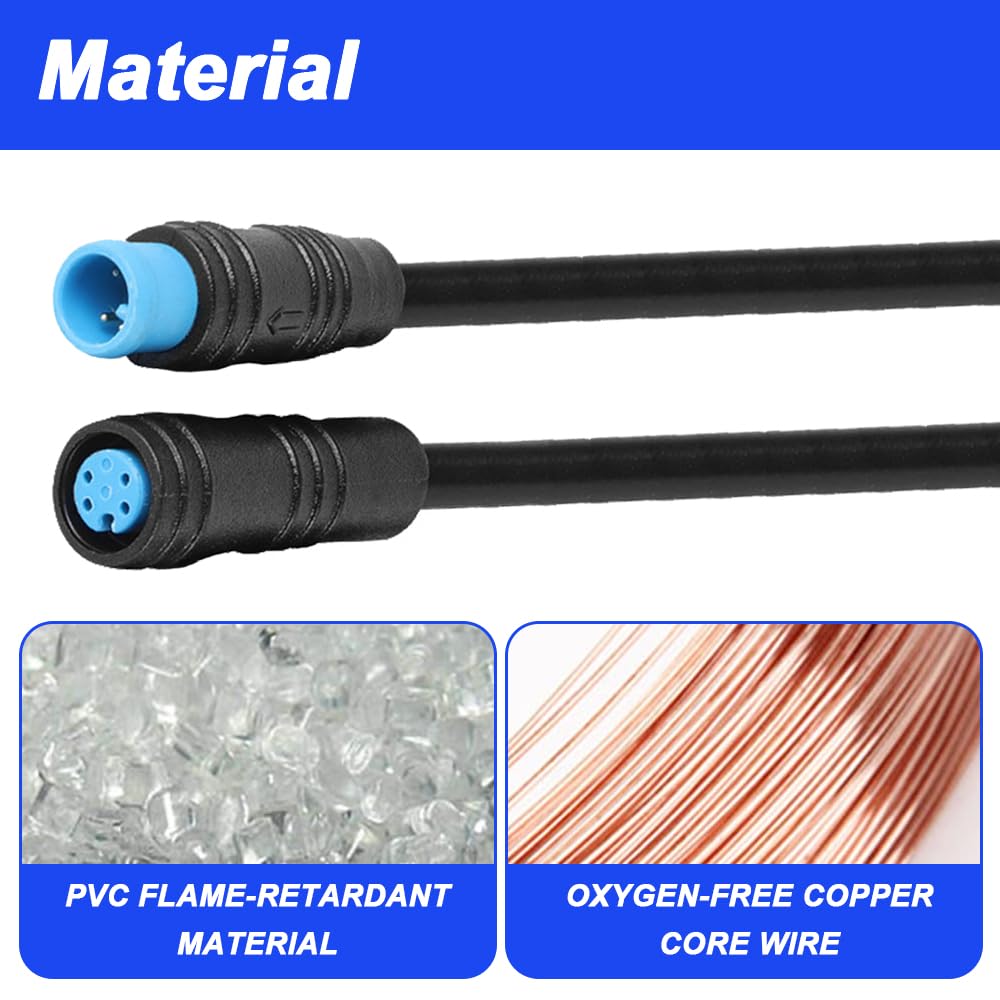 Thumbnail 6 de Xiatiaosann Ebike 4Pin Extension Cable – Waterproof 100cm Lead for Lights, Sensors and Displays