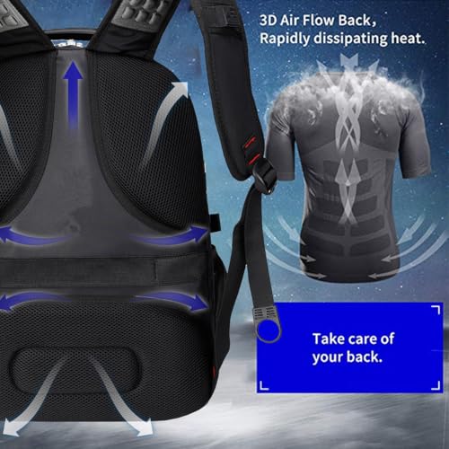 Thumbnail 4 de SHRRADOO Extra Large Travel Laptop Backpack for Men, 50L Capacity
