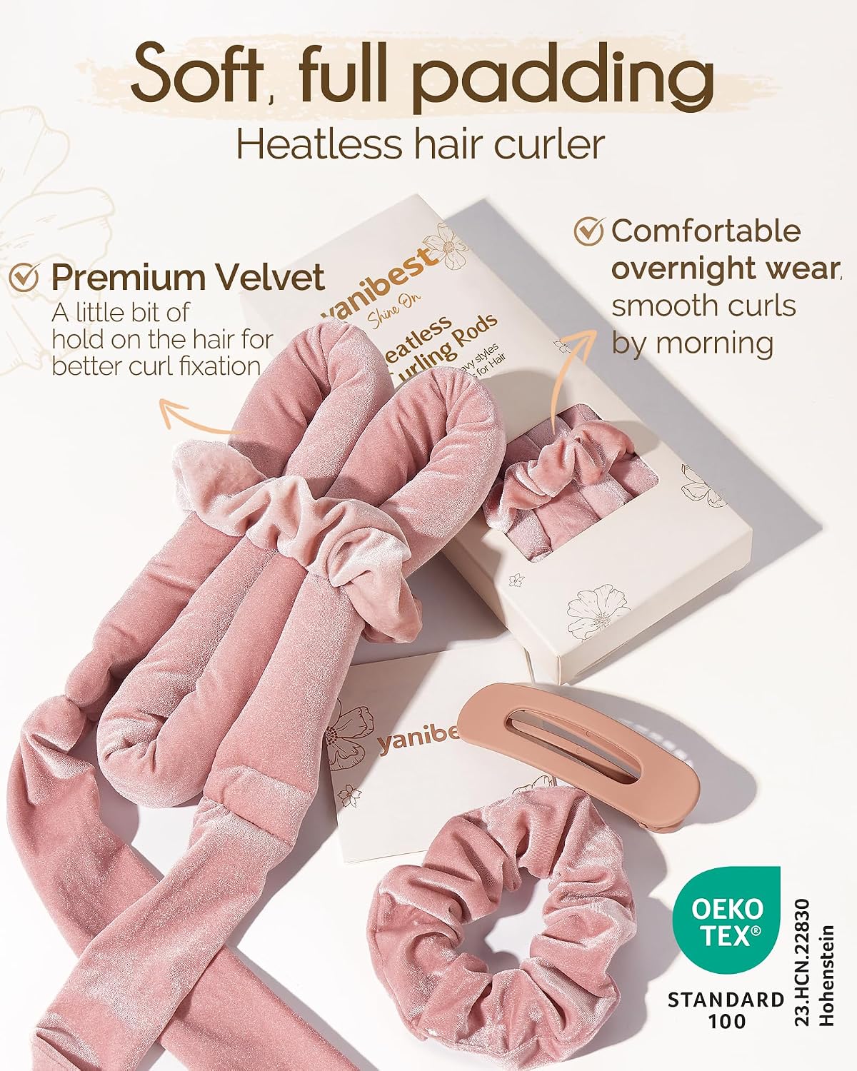Thumbnail 2 de Yanibest Heatless Hair Curler: Overnight Ribbon Wrap for No-Heat Styling