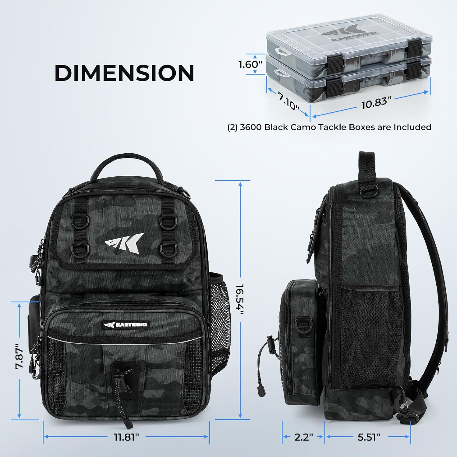 Thumbnail 6 de KastKing BaitSpace Fishing Sling Bag: Versatile Tackle Sling with Rod & Beverage Holder