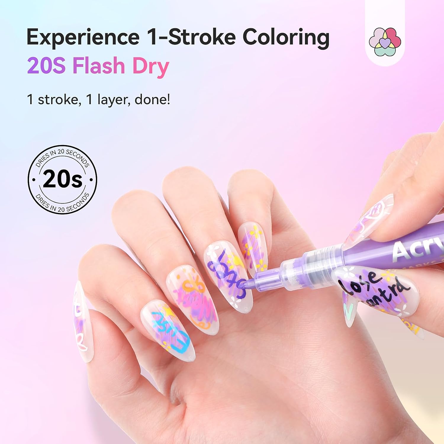 Detalle de SAVILAND Nail Art Pens Set 24 Colors