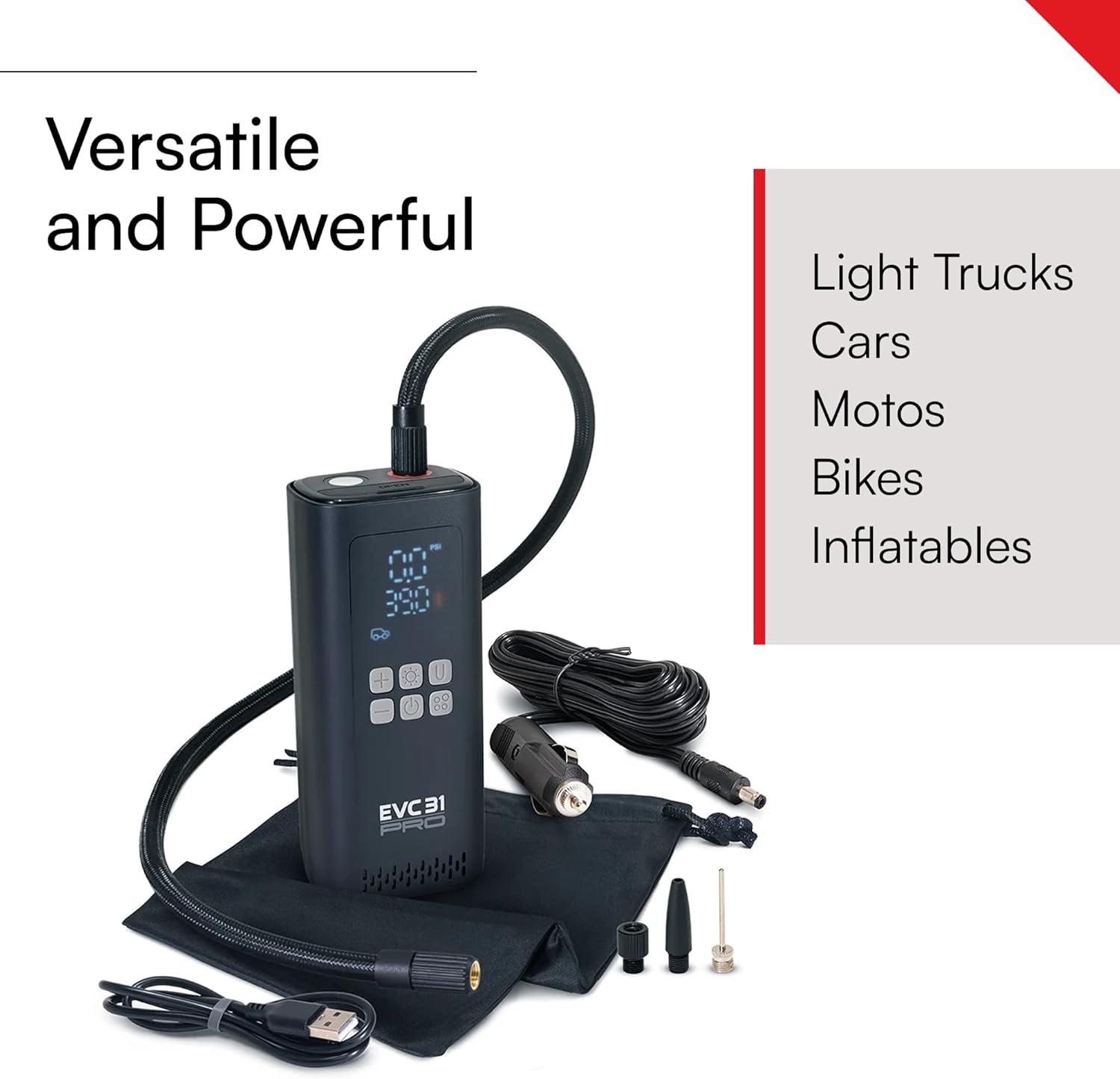 Detalle de Viair Every Vehicle Carry EVC31 PRO — Rechargeable Portable Tire Inflator