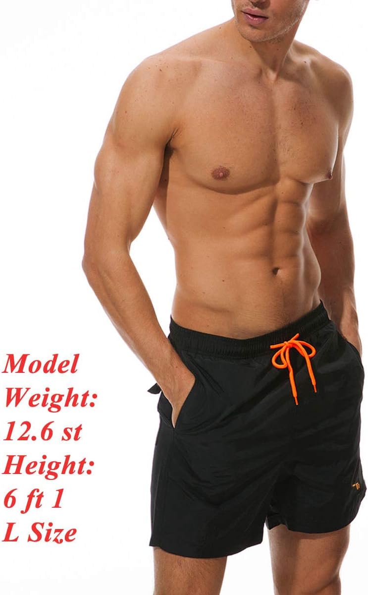 Detalle de donhobo men’s quick-dry swim trunks with mesh lining and waterproof surface