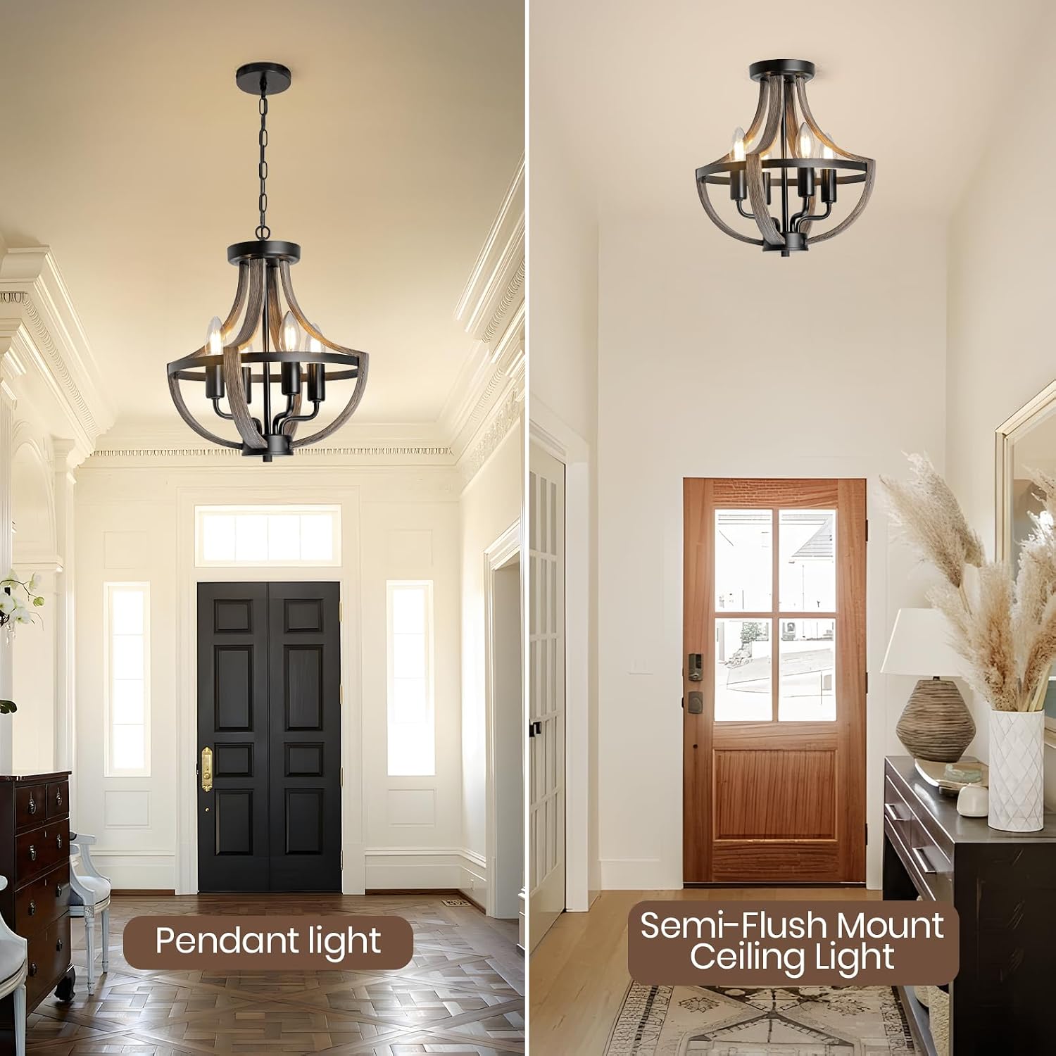 Detalle 2 de Farmhouse Chandelier, 4-Light