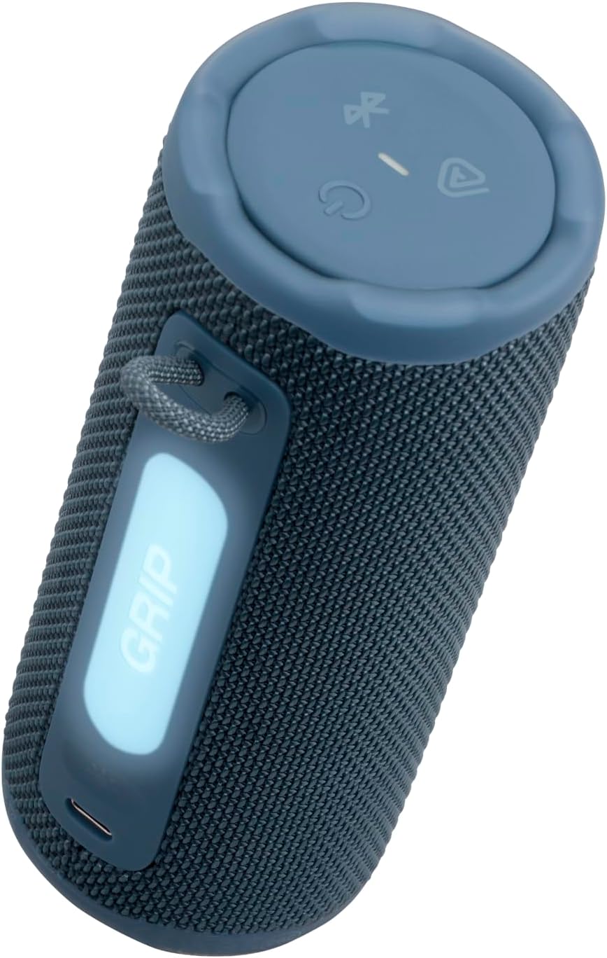 Detalle de JBL Grip Kompakter Bluetooth-Lautsprecher – Pro Sound, AI Boost, IP68, Umgebungslicht und Auracast