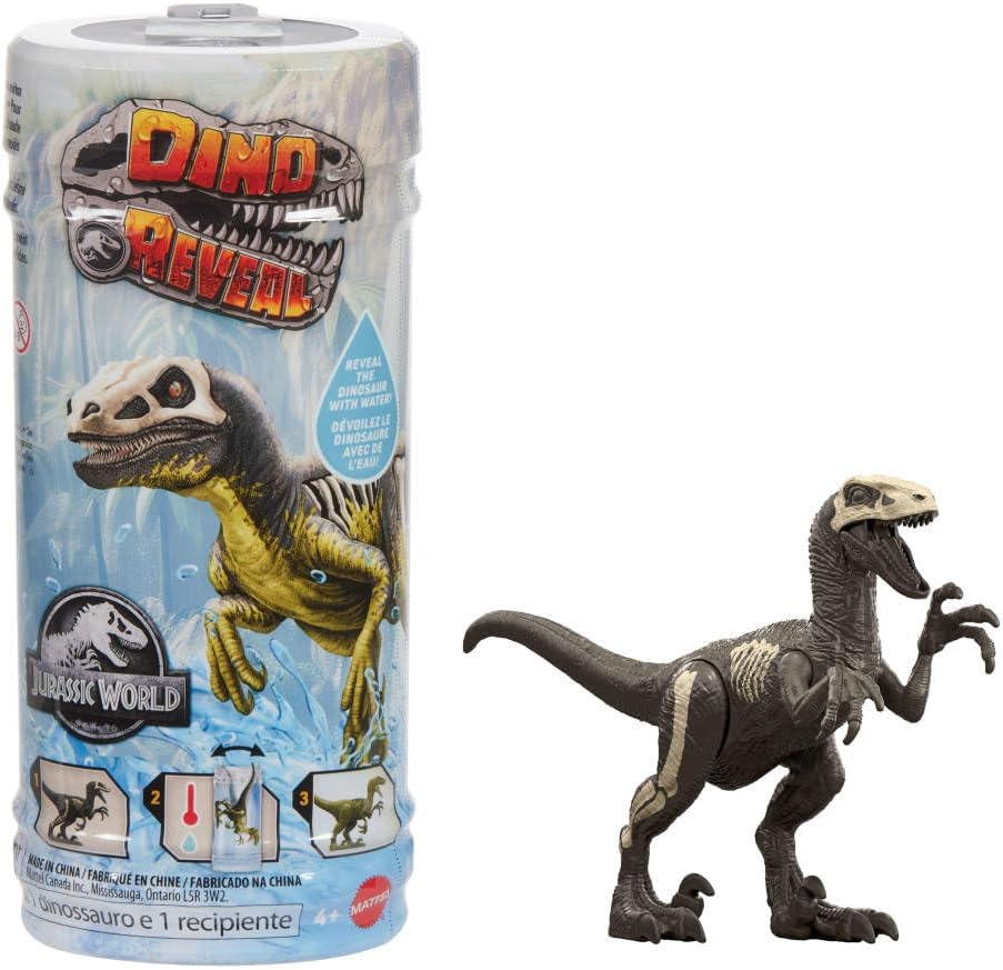 Thumbnail 4 de Jurassic World Color Reveal : Assortiment de dinosaures surprises avec figurines à plonger et révélation par eau chaude