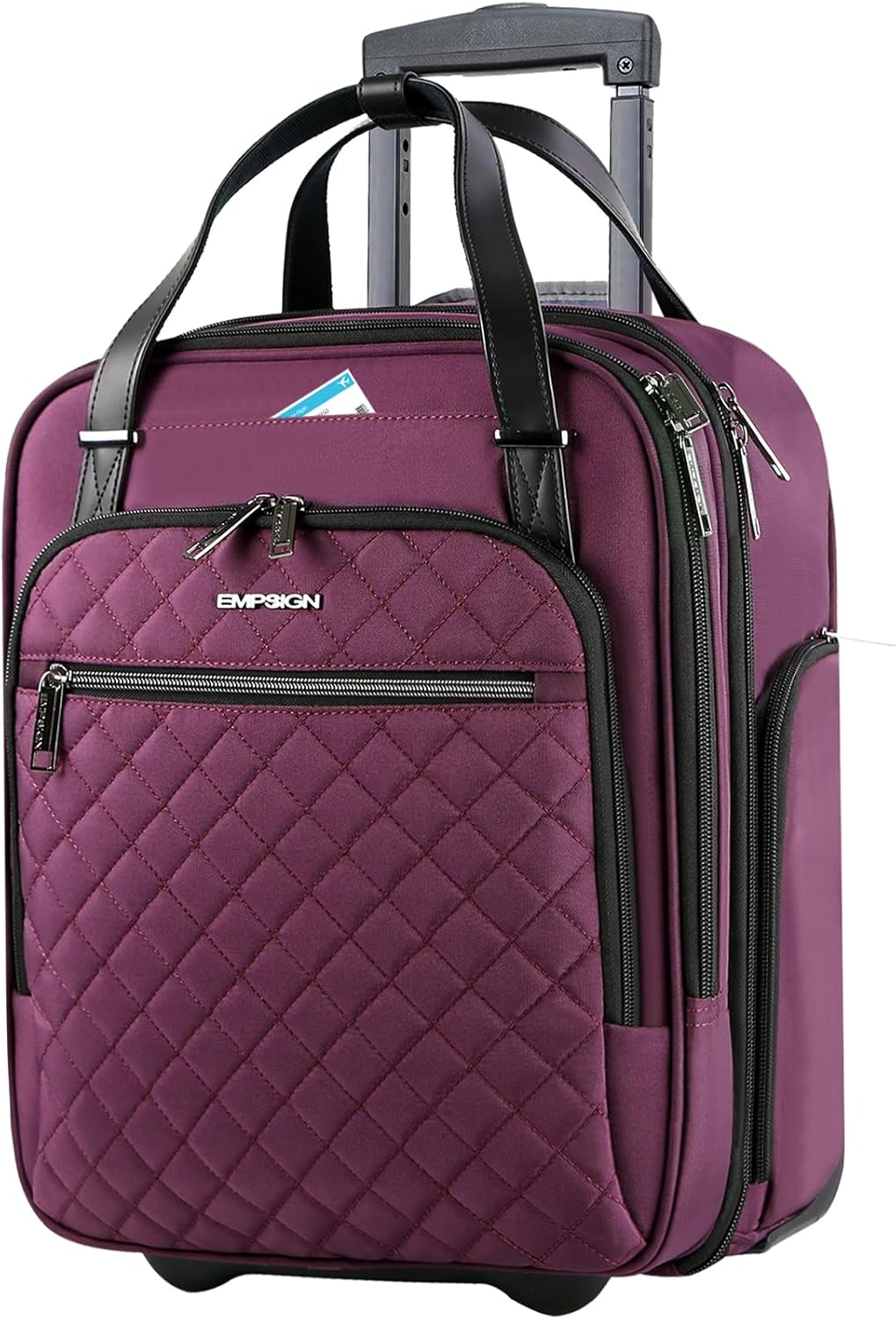 Thumbnail 6 de EMPSIGN Handgepäcktasche mit Rädern unter dem Sitz (40,6 cm) – Dusty Pink