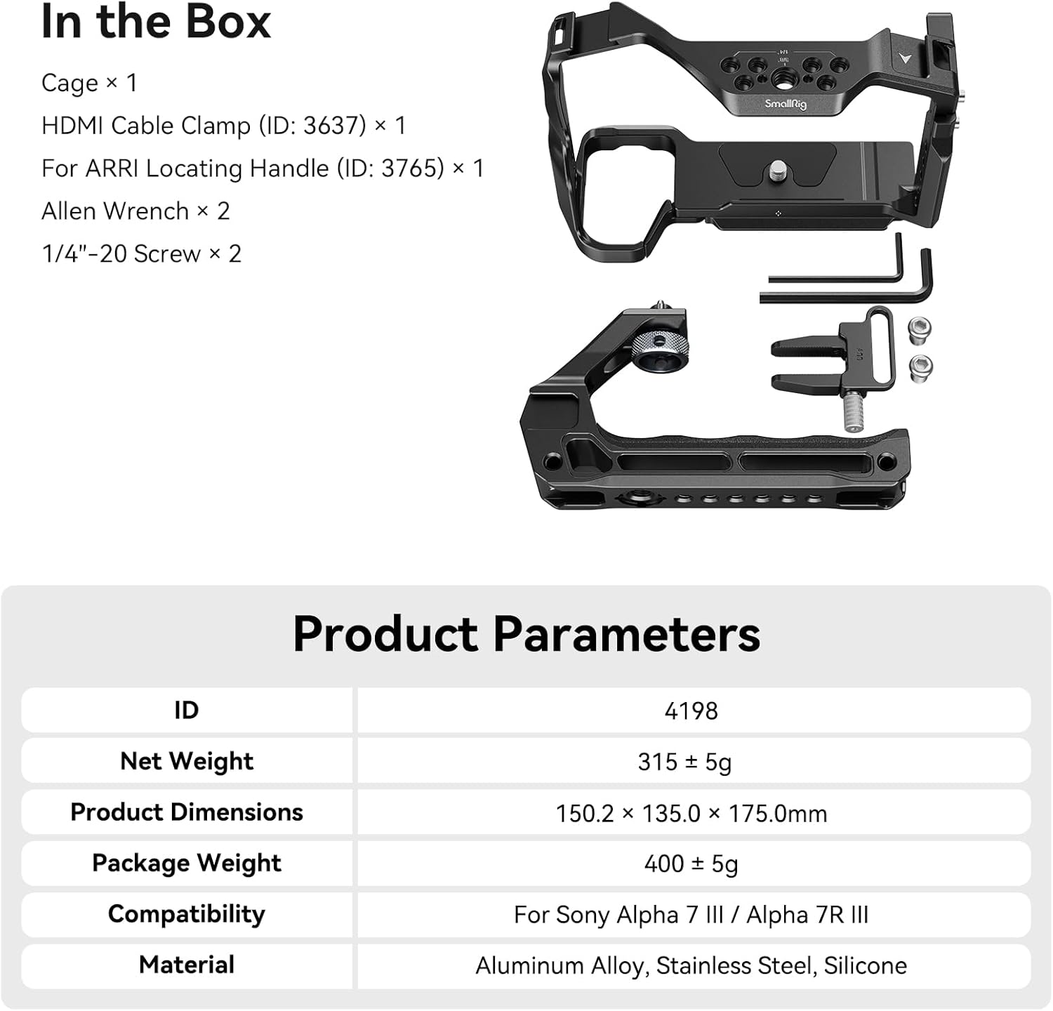 Thumbnail 6 de SmallRig A7 III / A7R III Camera Cage Kit for Sony Alpha 7 III / Alpha 7R III