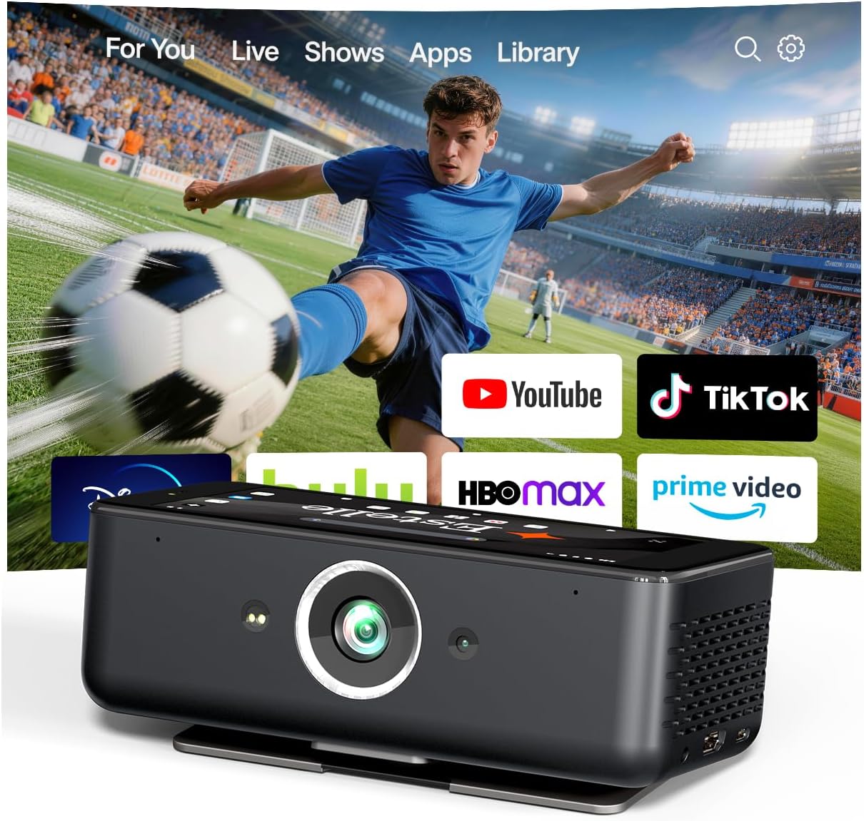 Detalle de Estelle One Proiettore 4K con 64GB, Android 12, schermo touch 5,99" e batteria integrata