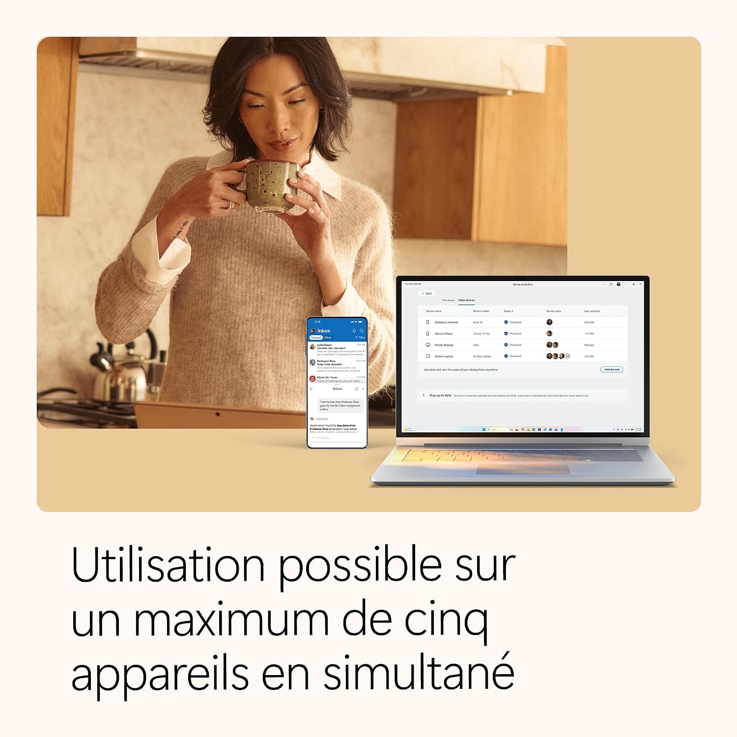 Detalle de Microsoft 365 Personal — 12 mois, 1 utilisateur, IA et 1 To OneDrive