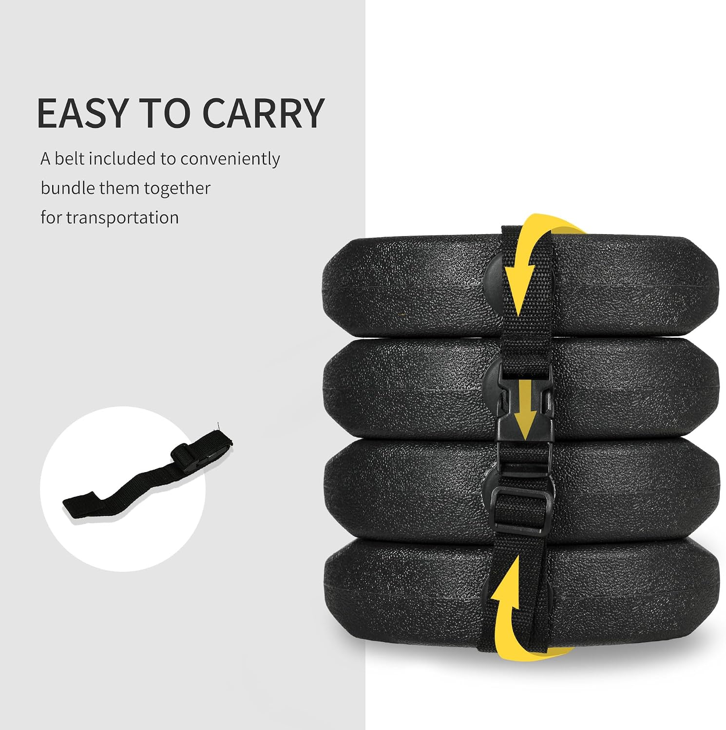Thumbnail 5 de Outsunny Gazebo Weights Set of 4 (Total 12kg) with Reinforce Pins and Carry Belt