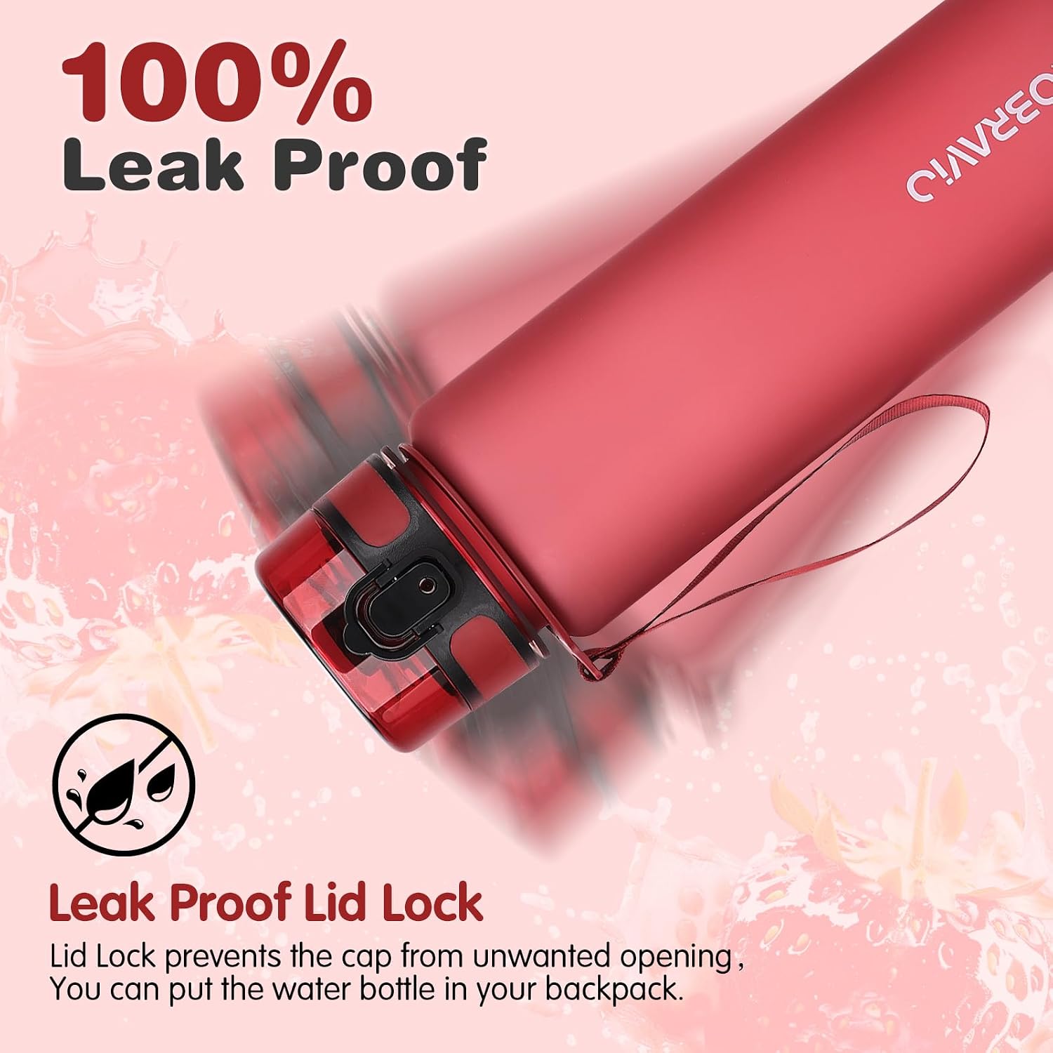 Detalle de Gobravio 1 L leakproof water bottle