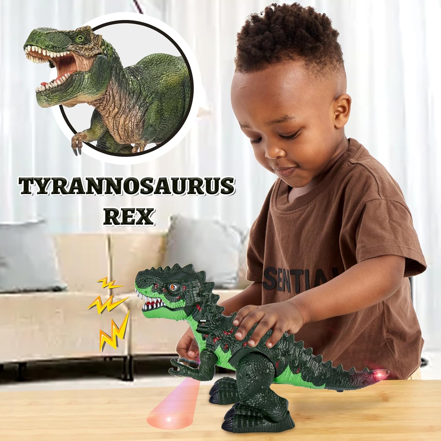 Thumbnail 5 de TOEY PLAY Walking T‑Rex toy 1 roar