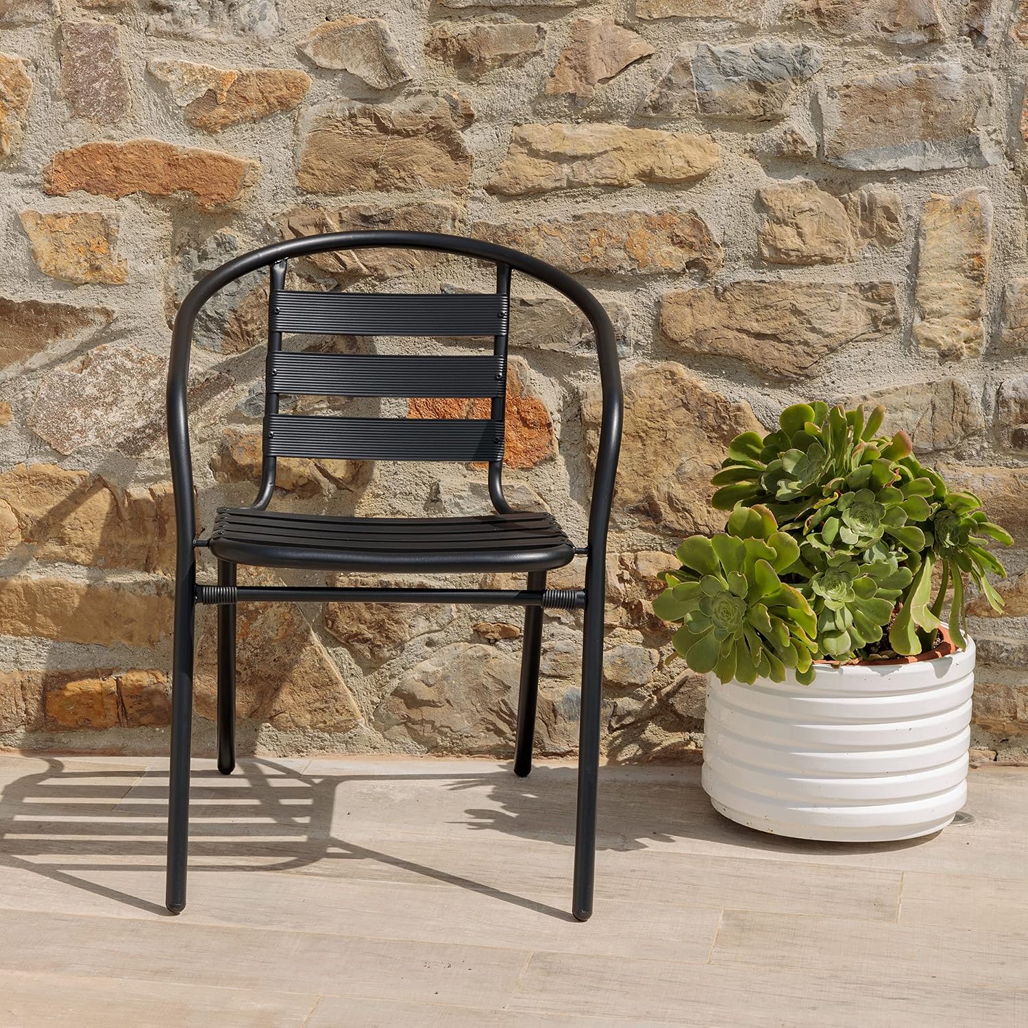 Detalle 2 de Baroni Home Set Sedie da Giardino 2 pezzi 56x55x75 cm