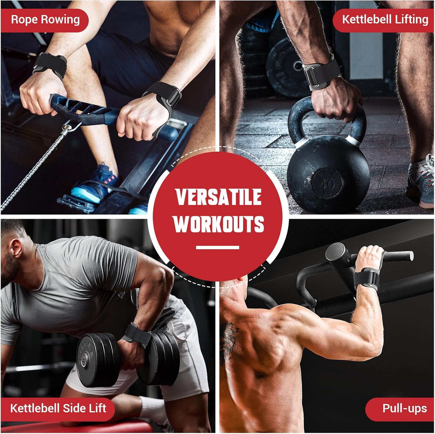 Thumbnail 6 de COFOF Zughilfen Leder – Lifting Straps aus Veloursleder für schweres Krafttraining
