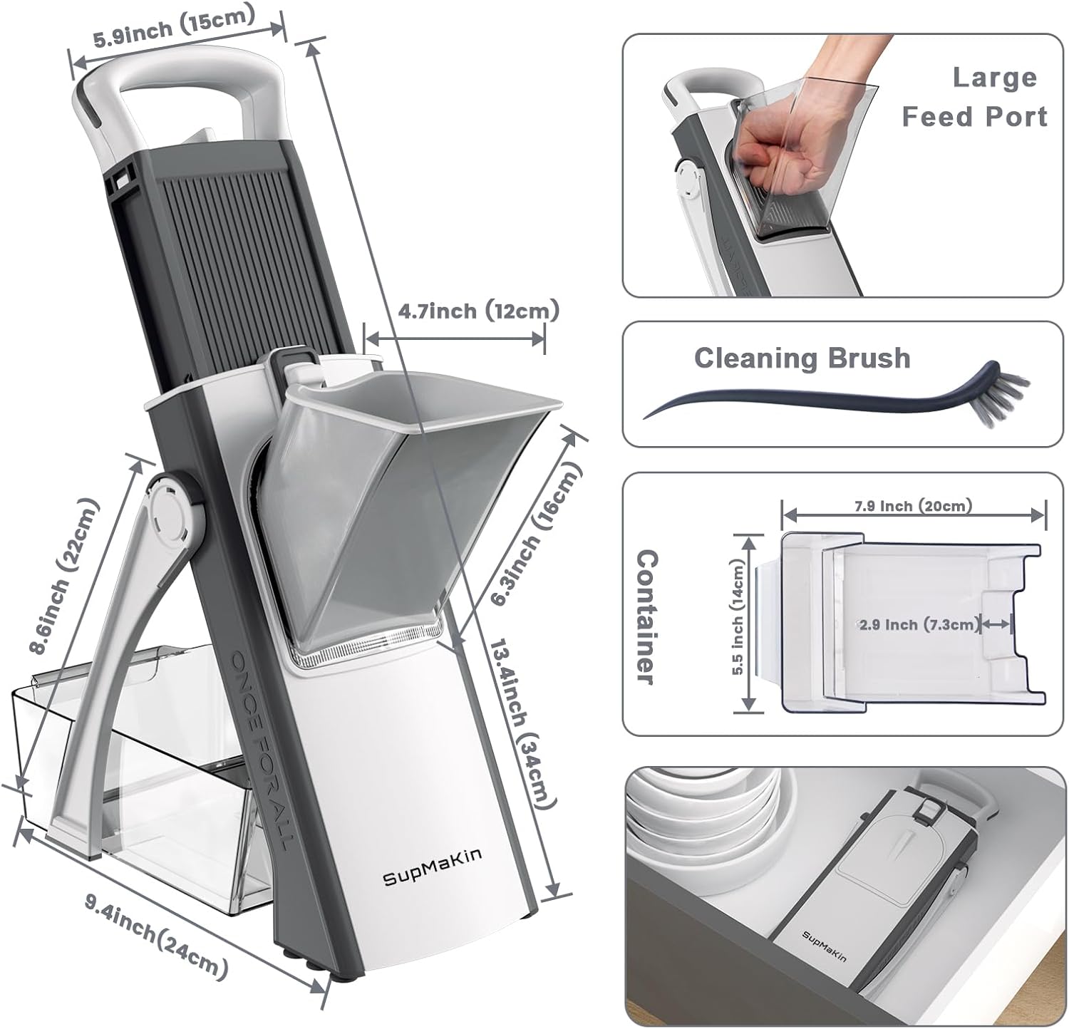 Thumbnail 4 de SupMaKin Upgrade Safe Mandoline Slicer Vegetable Slicer ๐