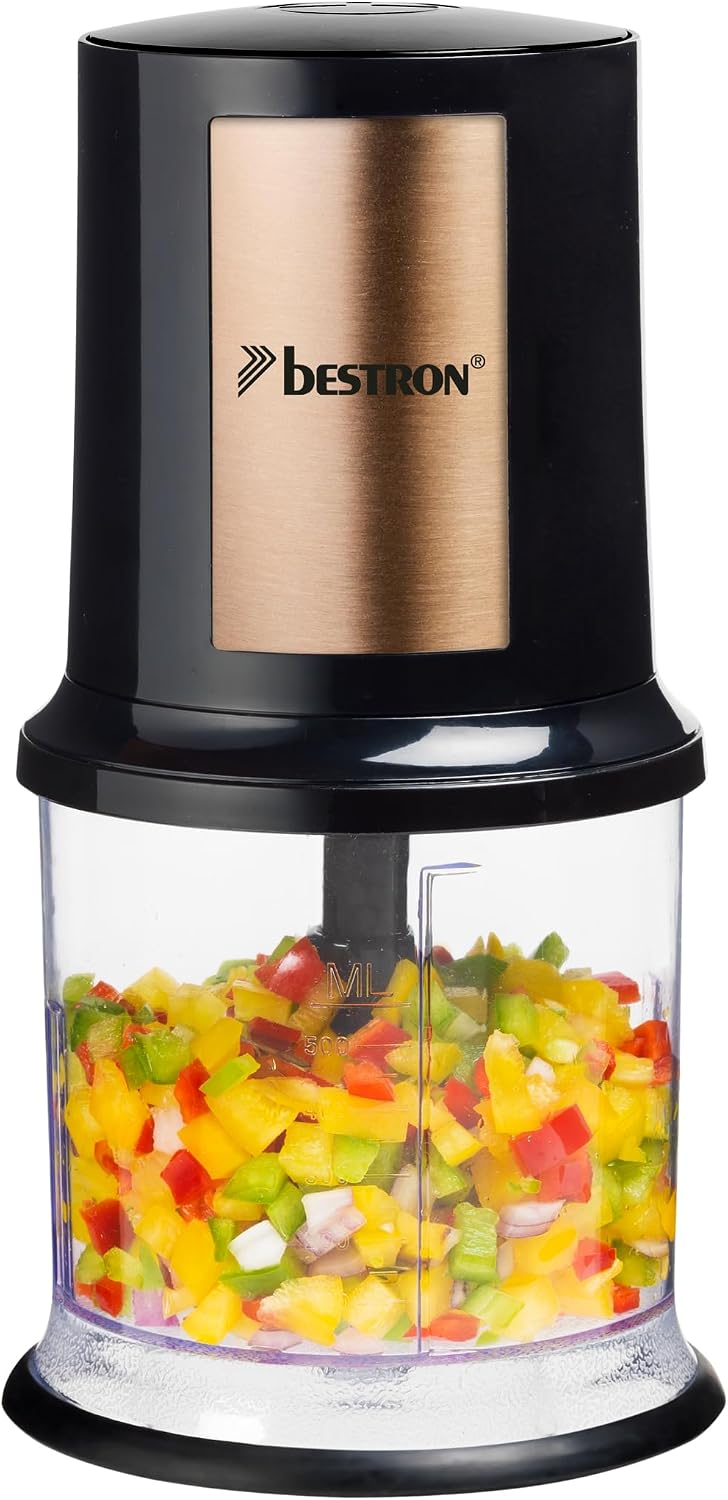 Thumbnail 6 de Bestron hachoir électrique, mini hachoir 500 ml – 2 lames en inox, noir/argent