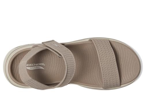 Detalle 2 de Skechers Sandalia Mujer Taupe con Arch Fit y plantilla Goga Mat – Talla 35