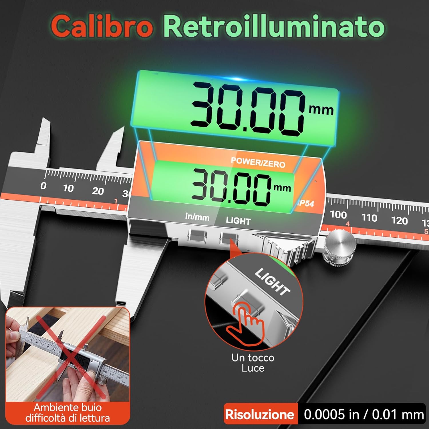 Detalle 2 de Preciva Calibro Digitale 150 mm 📏