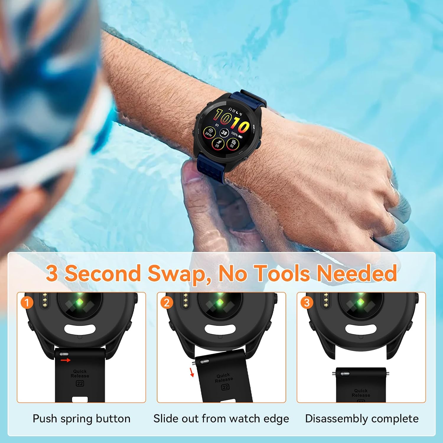 Detalle 2 de OVERSTEP Strap 22mm silicone replacement