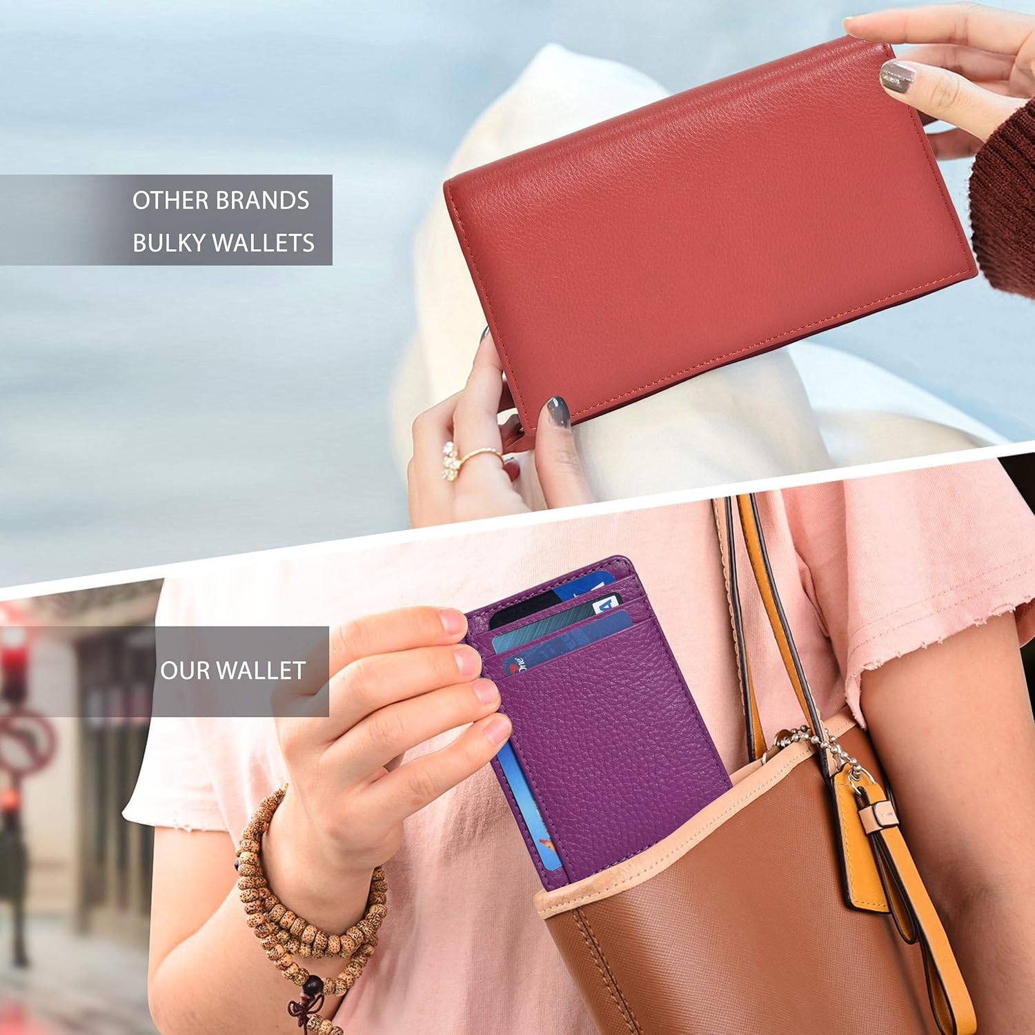 Thumbnail 6 de Oak Leathers Leather Wallet for Men & Women – RFID Slim Card Holder