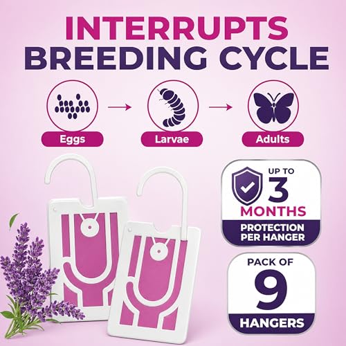 Thumbnail 3 de Ready Steady Gro 9-Pack Clothes Moth Killer Hangers: Lavender-Scented, Up to 3 Months Protection